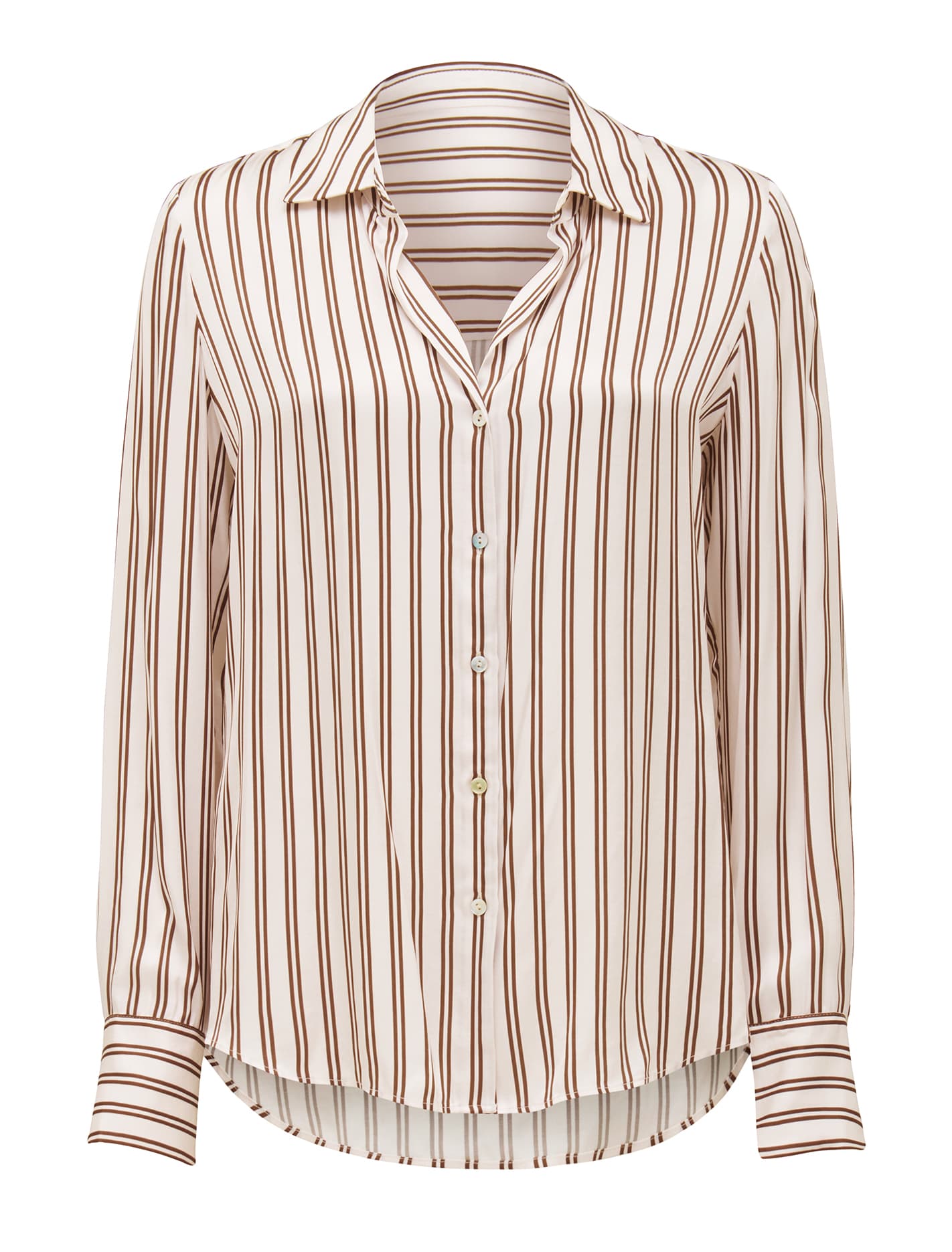 Harvey Notched Neck Satin Shirt Forever New