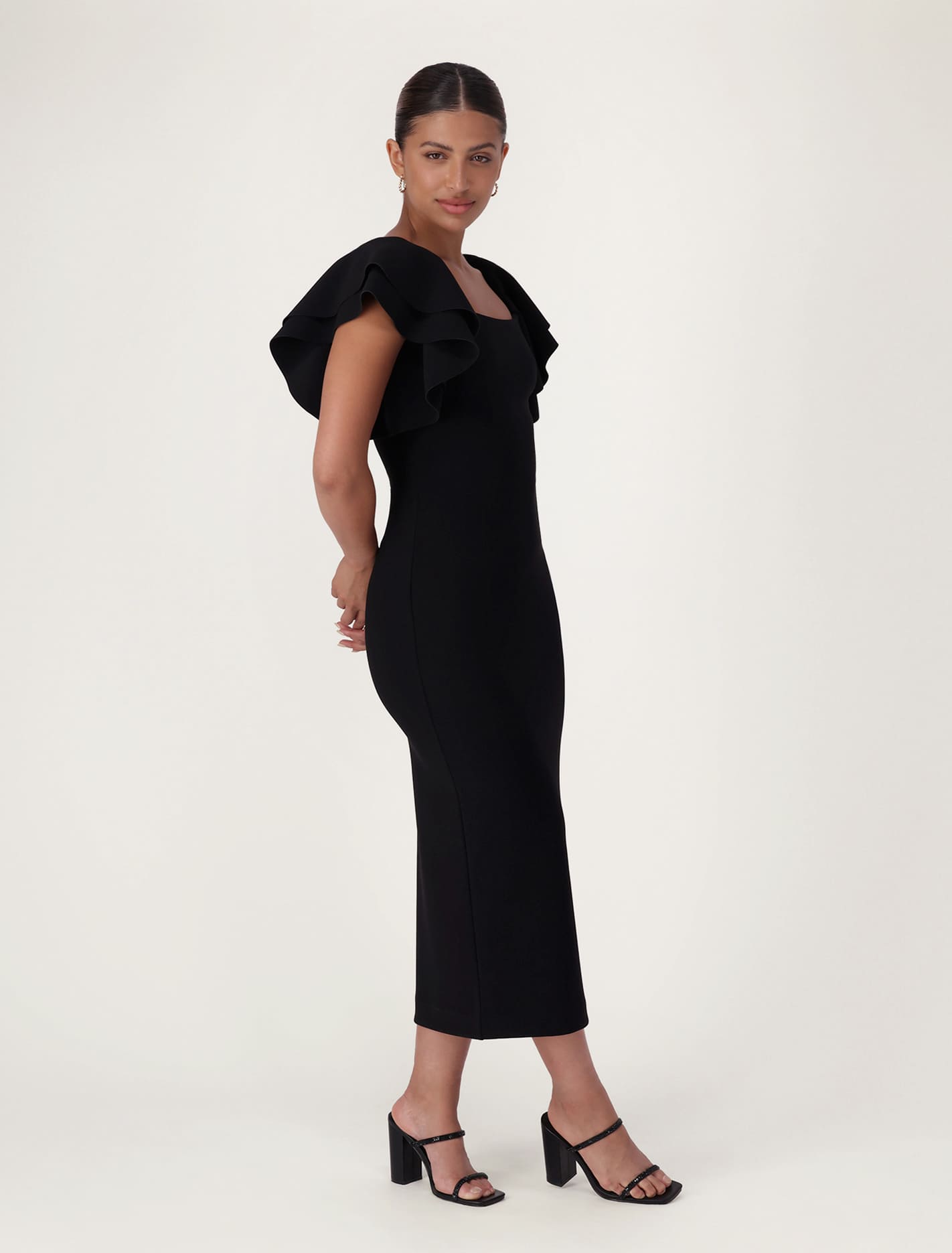Kiki Frill Sleeve Bodycon Dress Forever New
