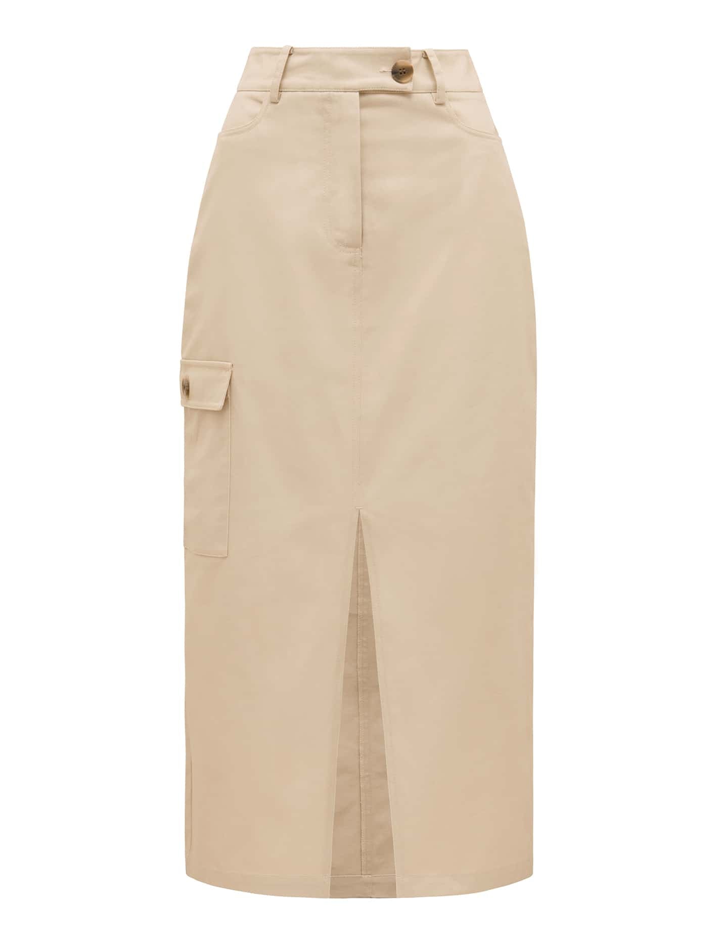 Evelyn Split Midi Skirt Forever New