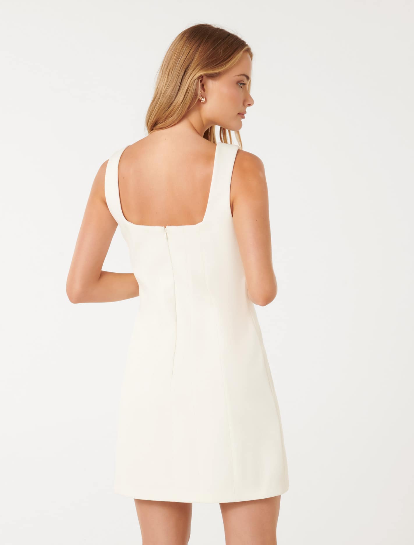 Kate Structured Rosette Mini Dress Forever New