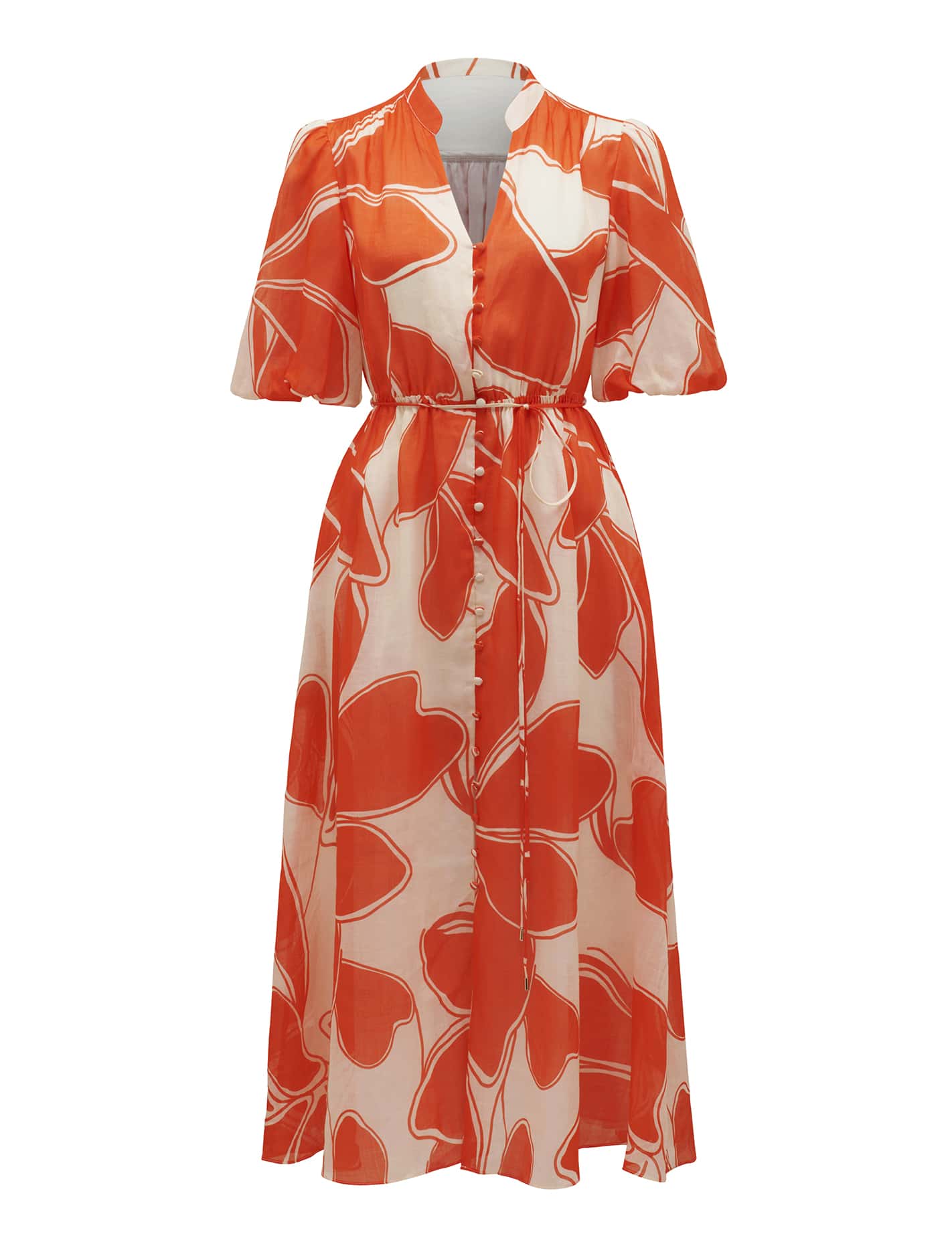 Loanne Petite Puff Sleeve Midi Dress Forever New