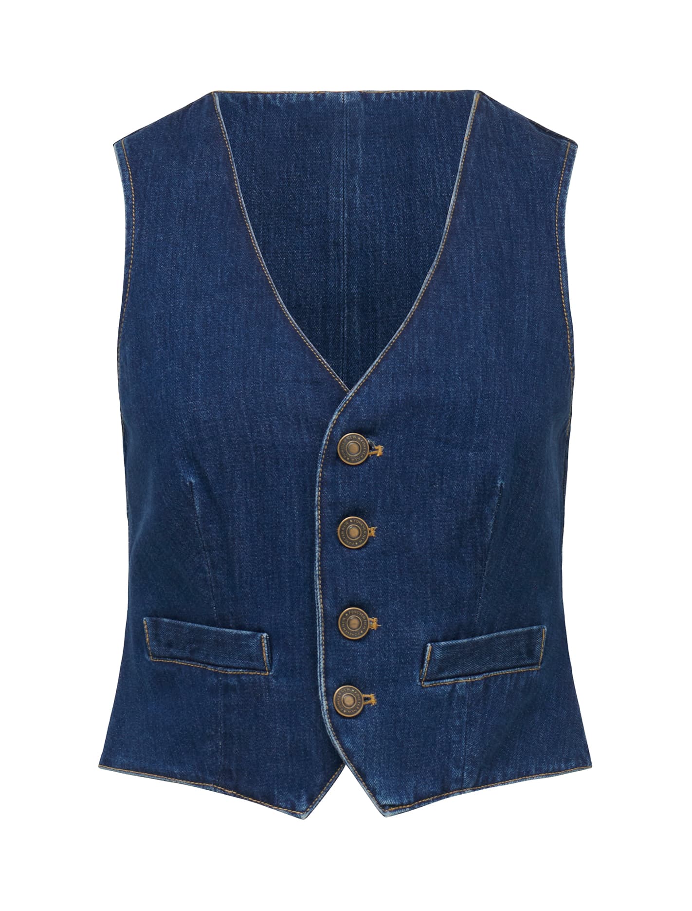 Dallas Denim Waistcoat Forever New