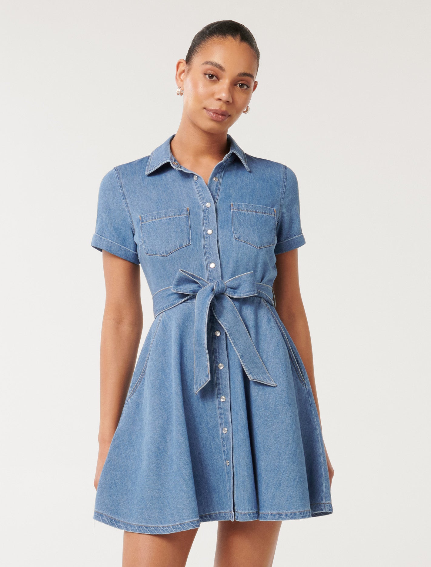 Only denim shirt dress hotsell