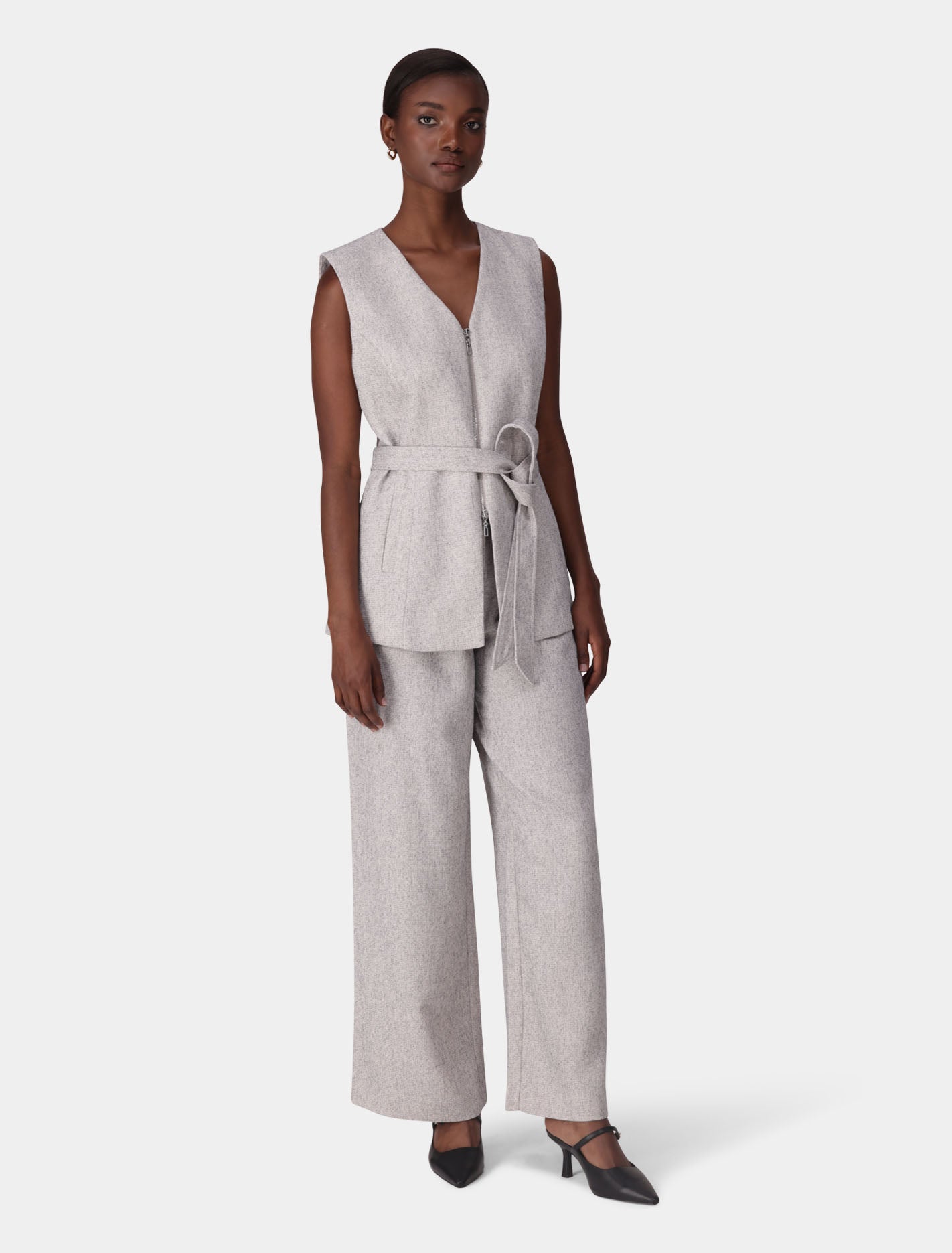 Jackie Textured Wide Leg Pants Forever New