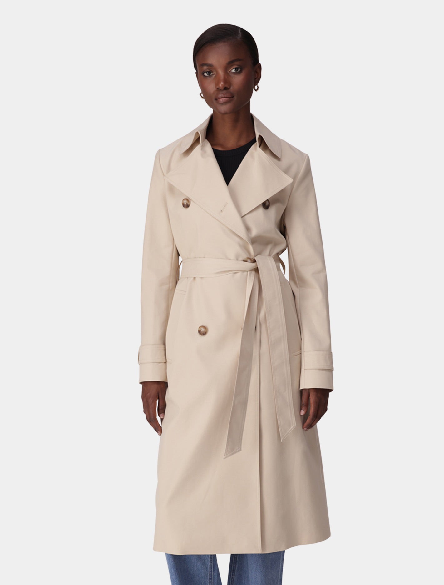 Stacey Soft Trench Coat Stone Forever New