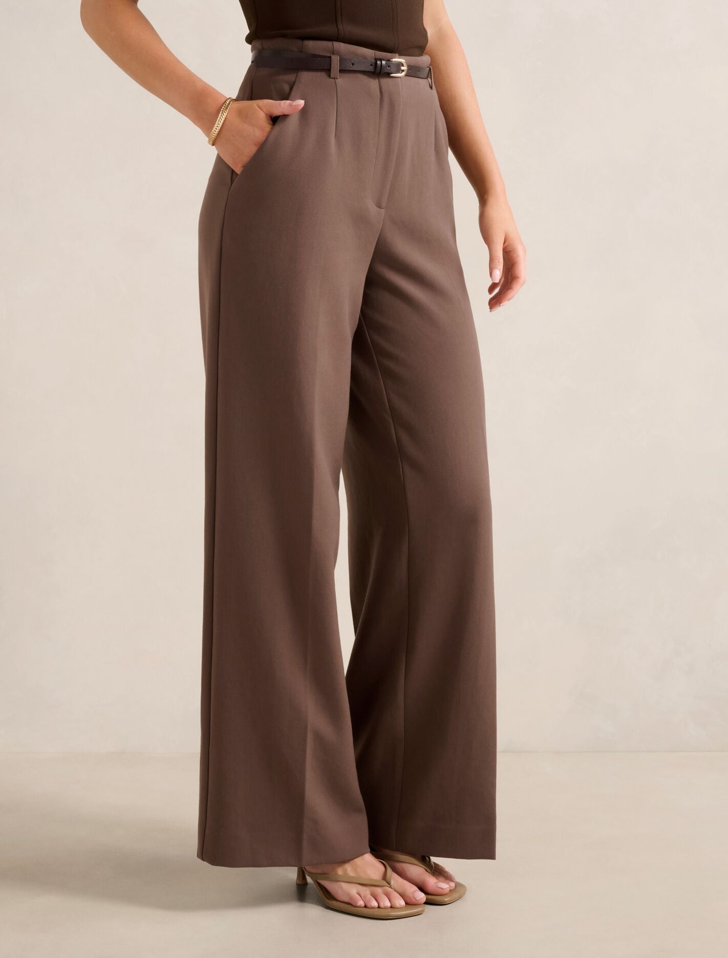 Chantelle Belted Wide Leg Pants Forever New