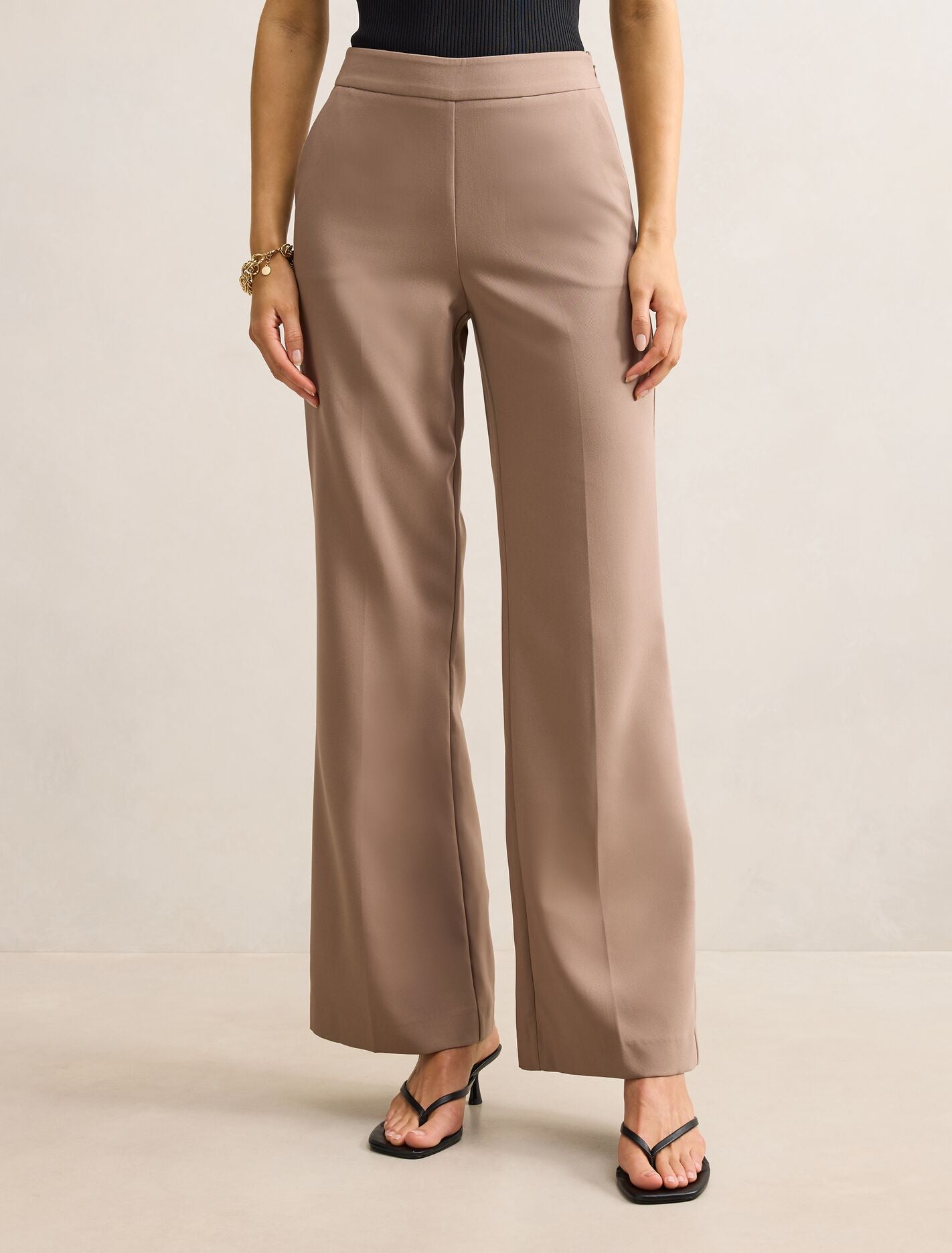 Marissa Wide Leg Pants Oak Forever New