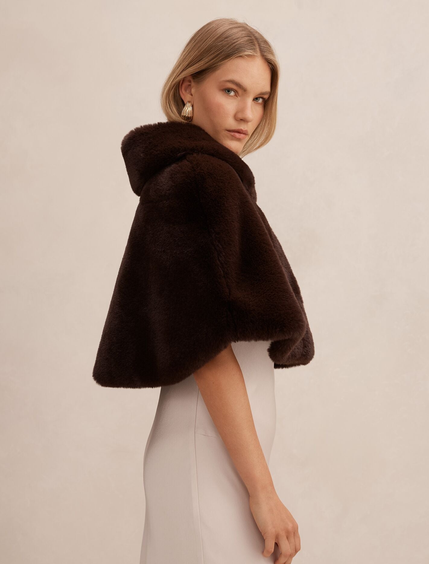 Evelyn Faux Fur Wrap Forever New