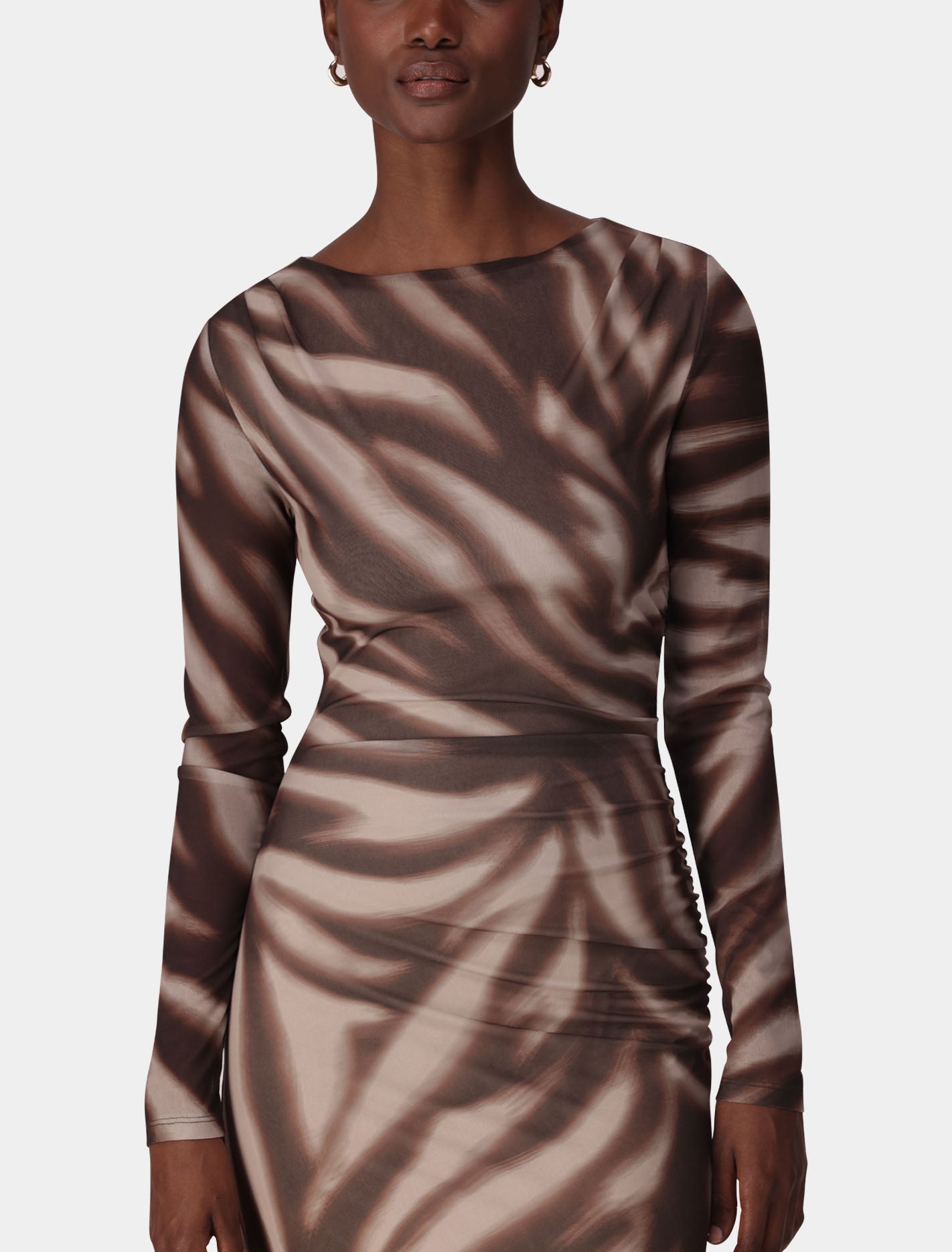 Alannah Mesh Long Sleeve Midi Dress Forever New