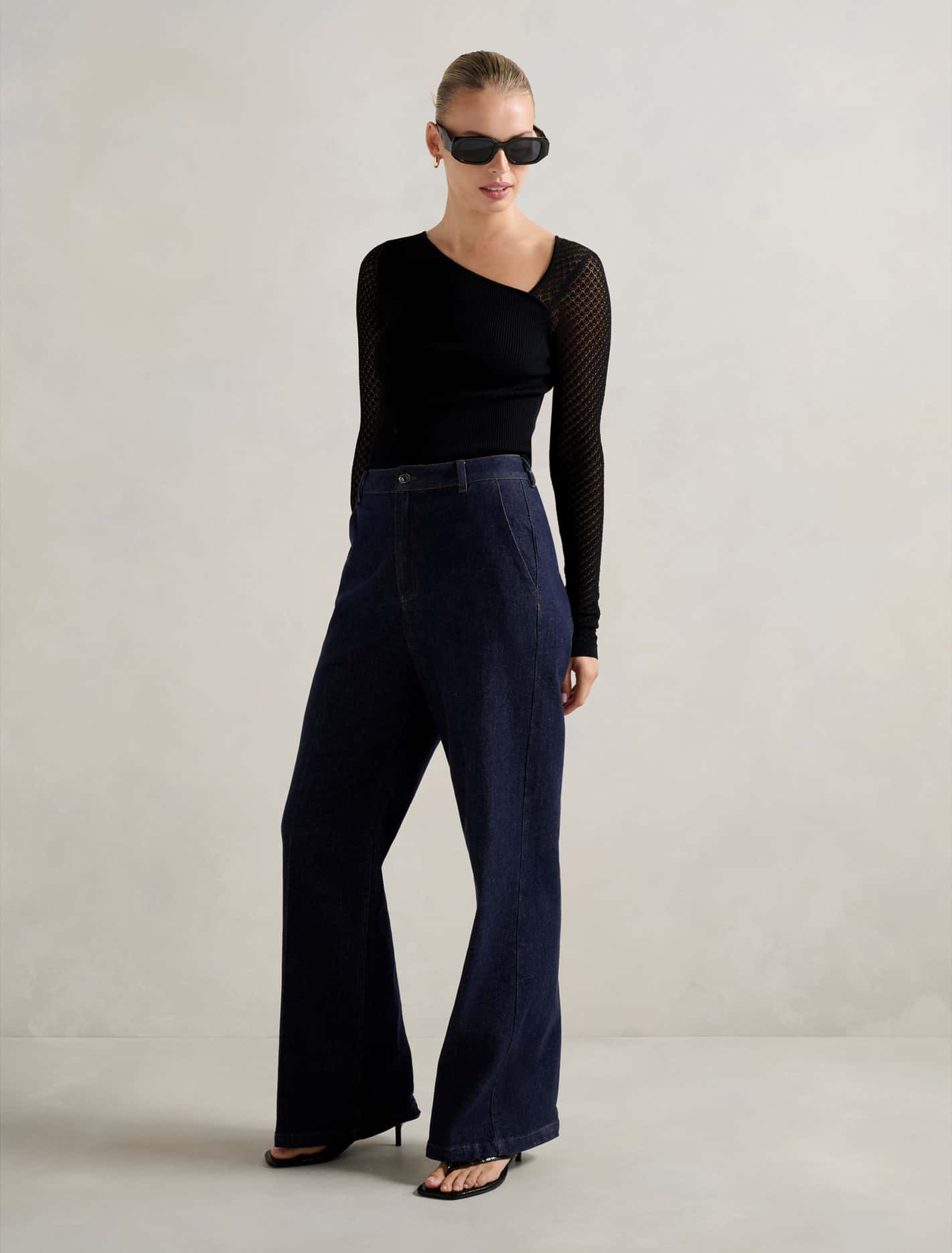 Keira Stitch Detail Knit Top Forever New