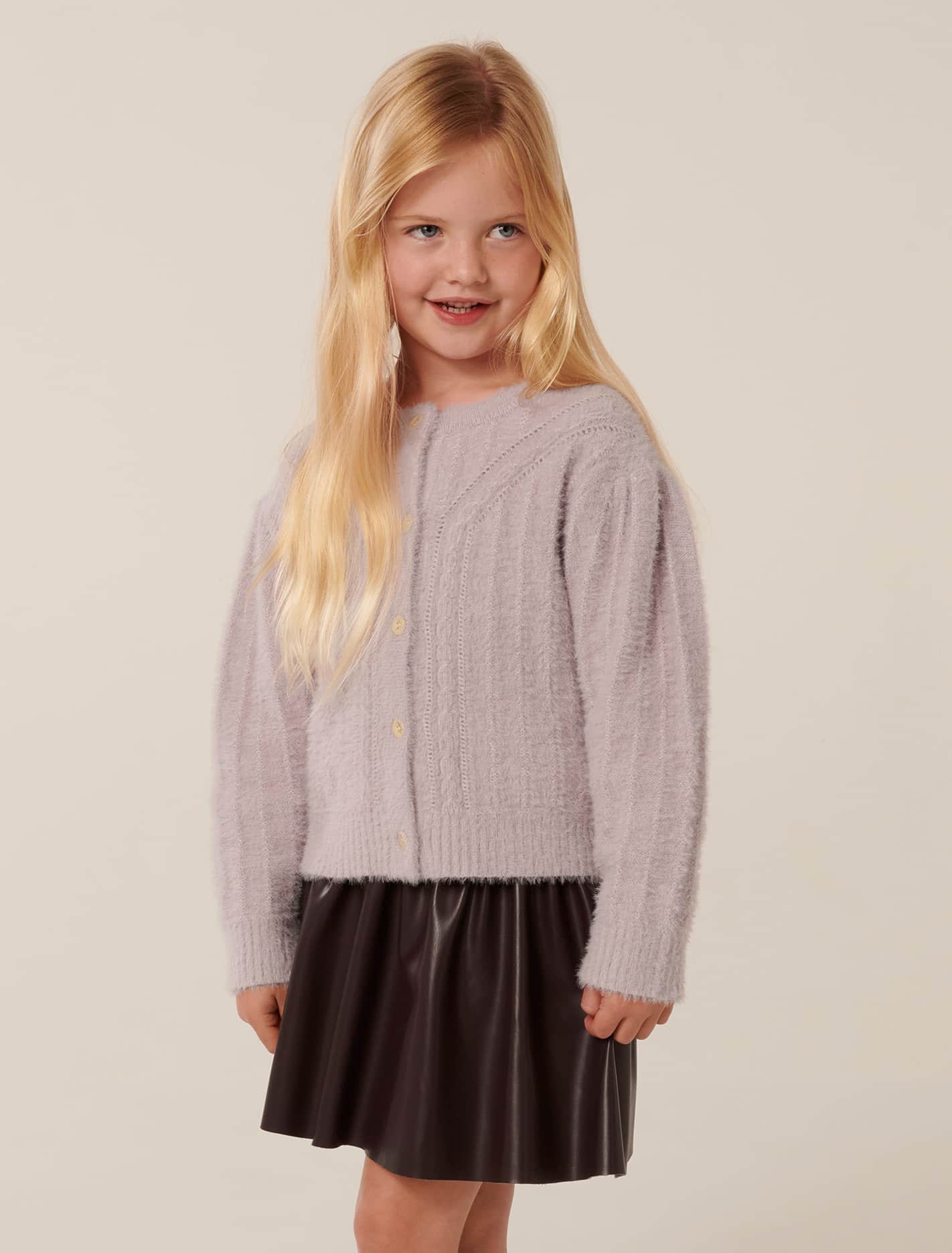 girls baena cardigan lilac