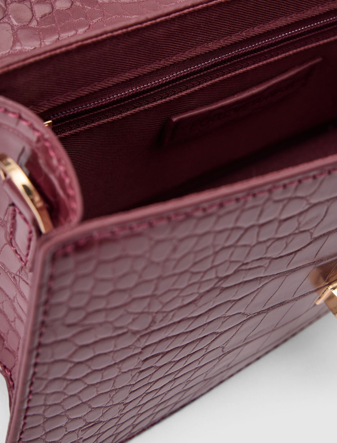 Violet Lock Detail Top Handle Bag Forever New