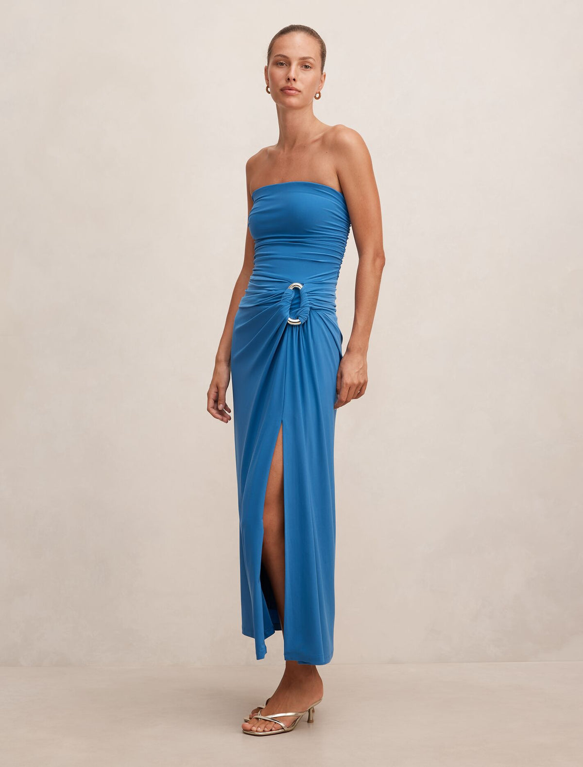 Keely Strapless Jersey Maxi Dress Forever New
