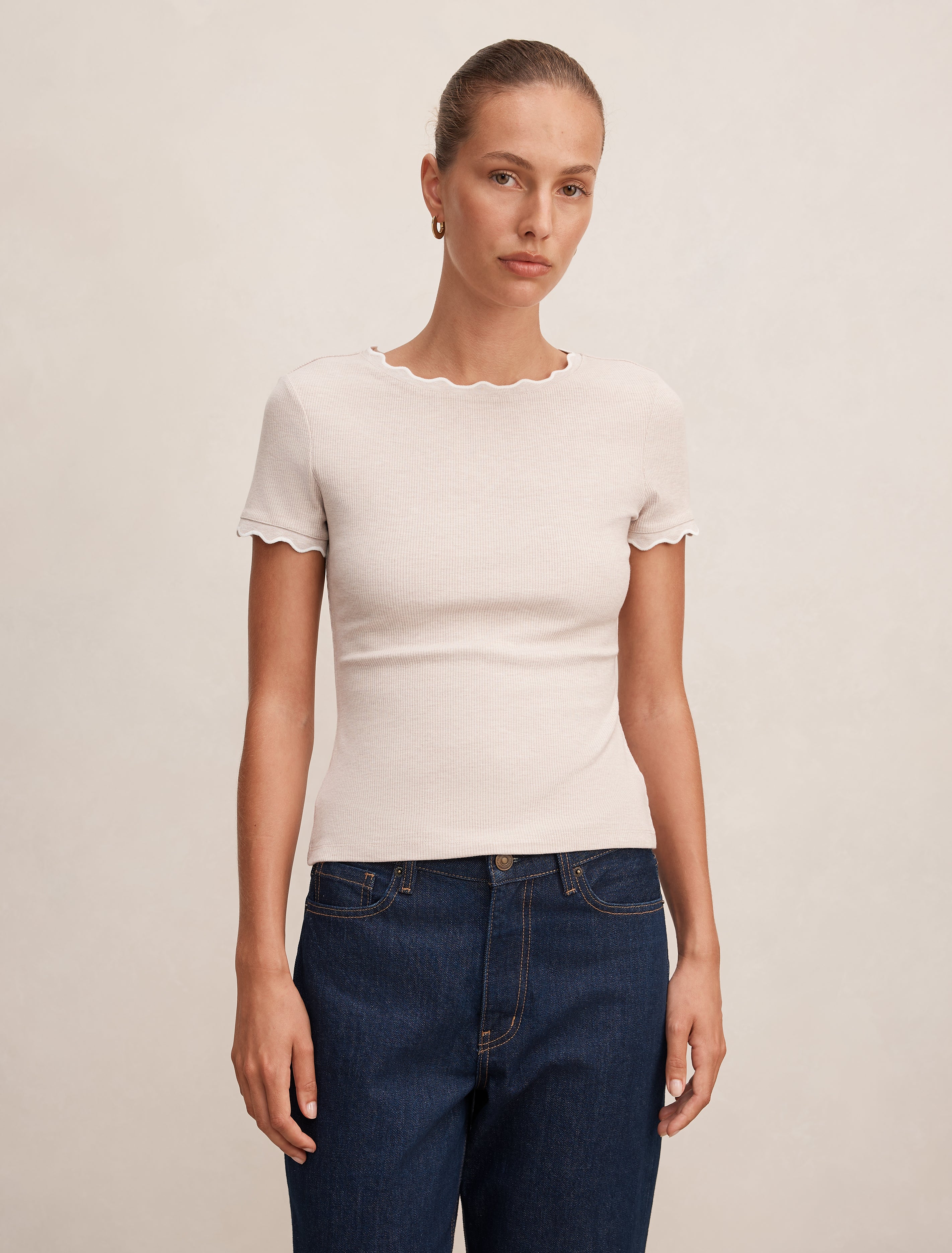 Rebecca Scallop Trim T-Shirt