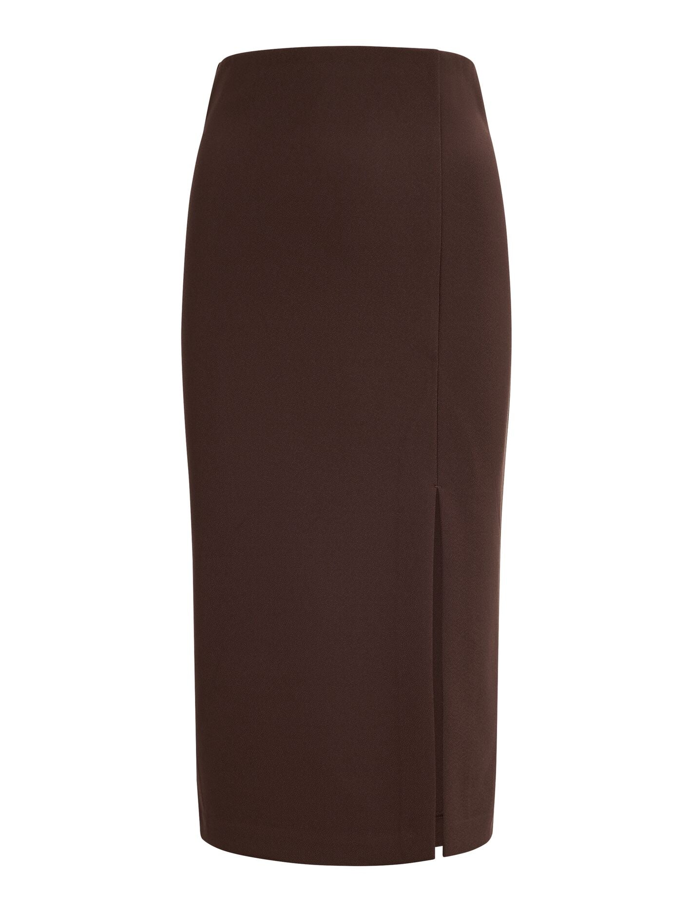 Lacey Crepe Split Midi Skirt Forever New