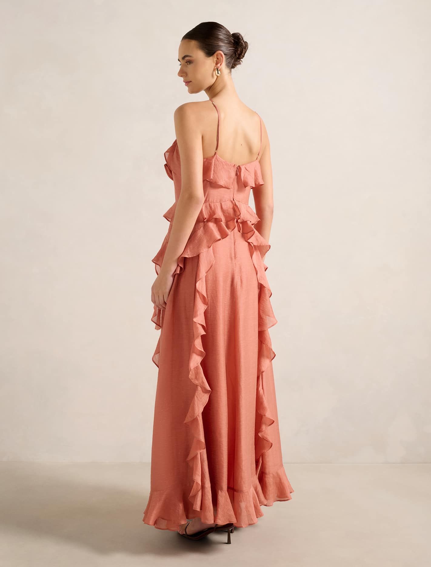 Celestia Flower Ruffle Midi Dress Forever New