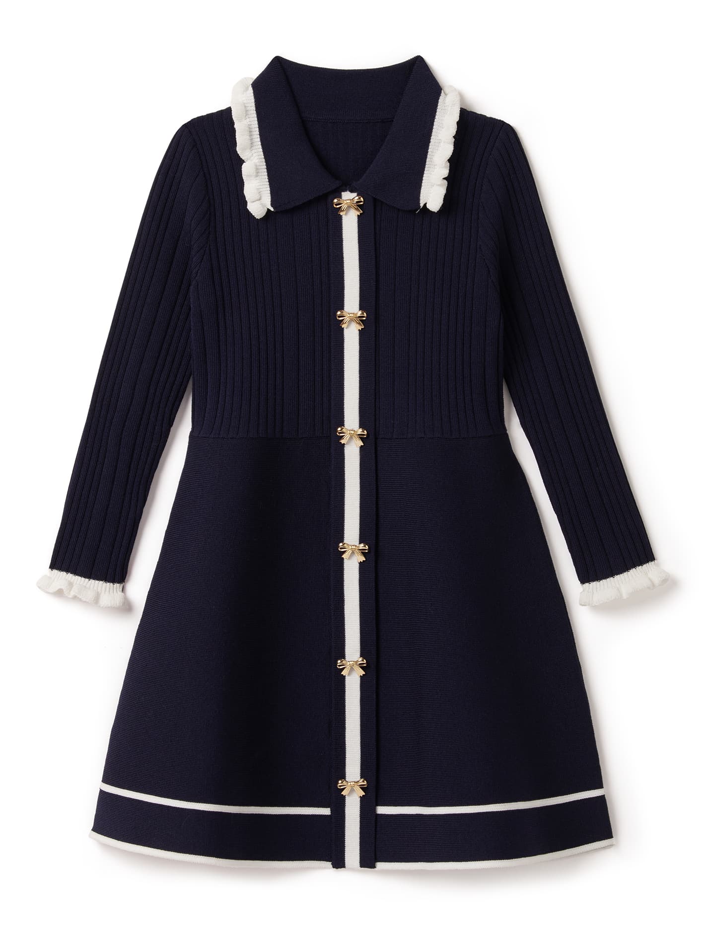 Aubrey Girls Collared Knit Dress Forever New
