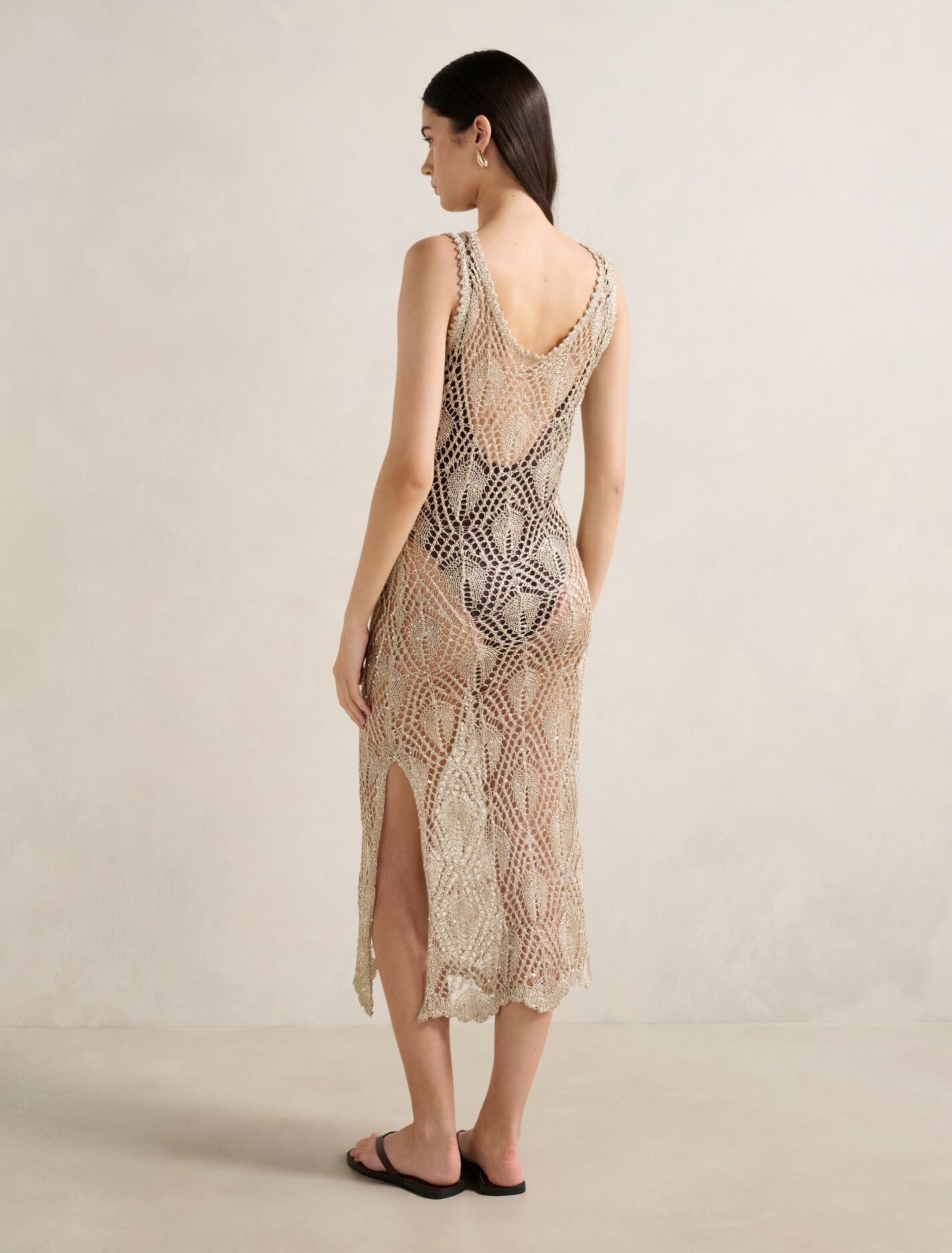 Sienna Sequin Crochet Cover Up Forever New