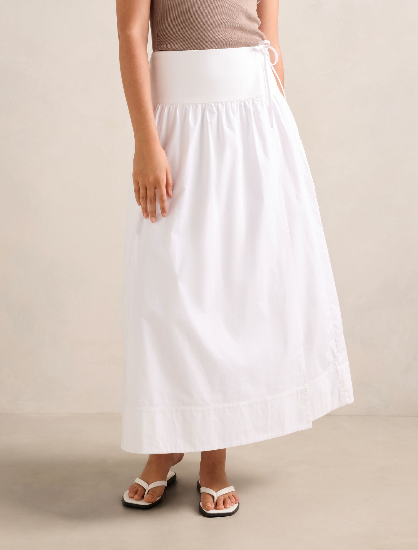 Florence Wrap Maxi Skirt Porcelain Forever New