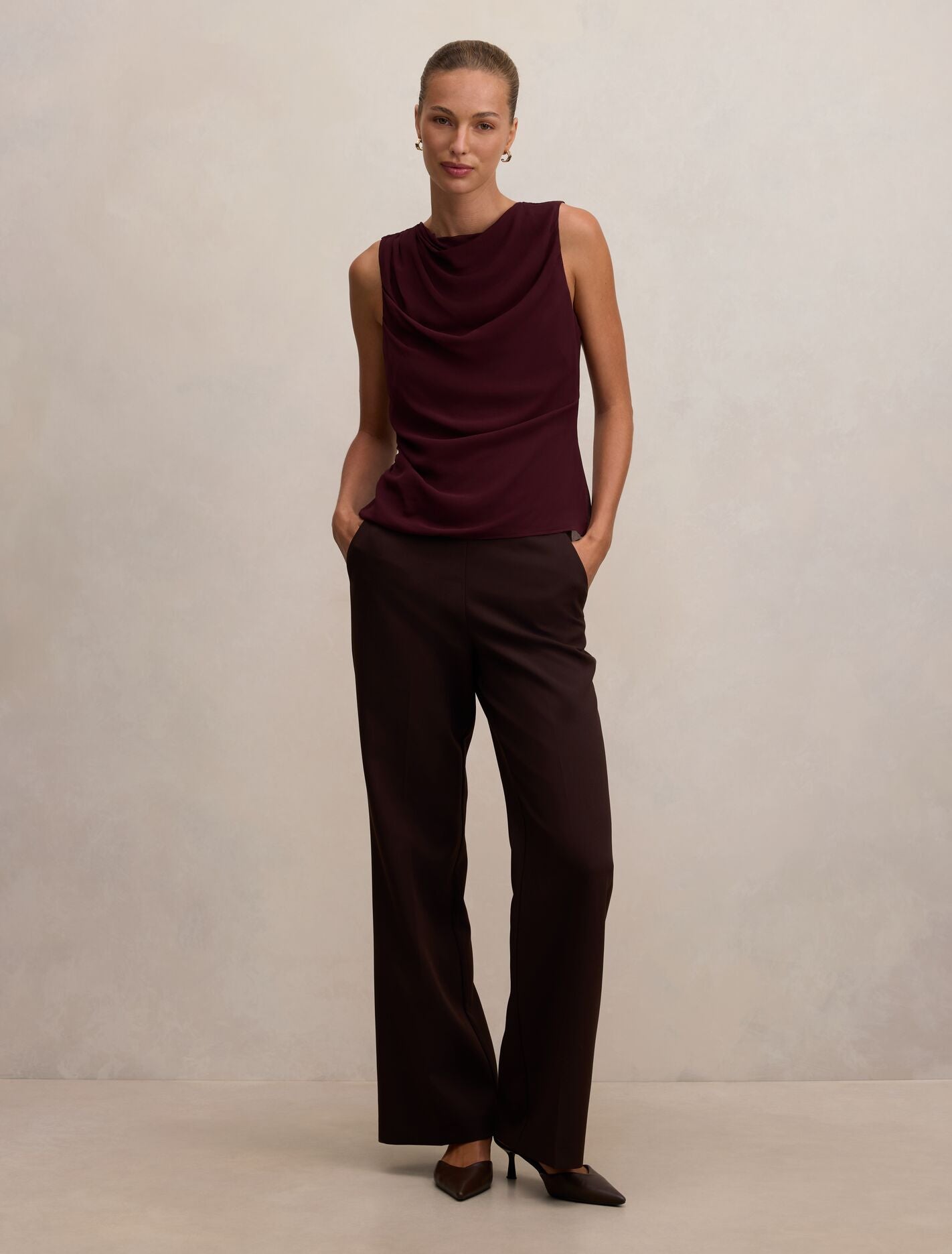 Tiffany Draped Sleeveless Top Forever New