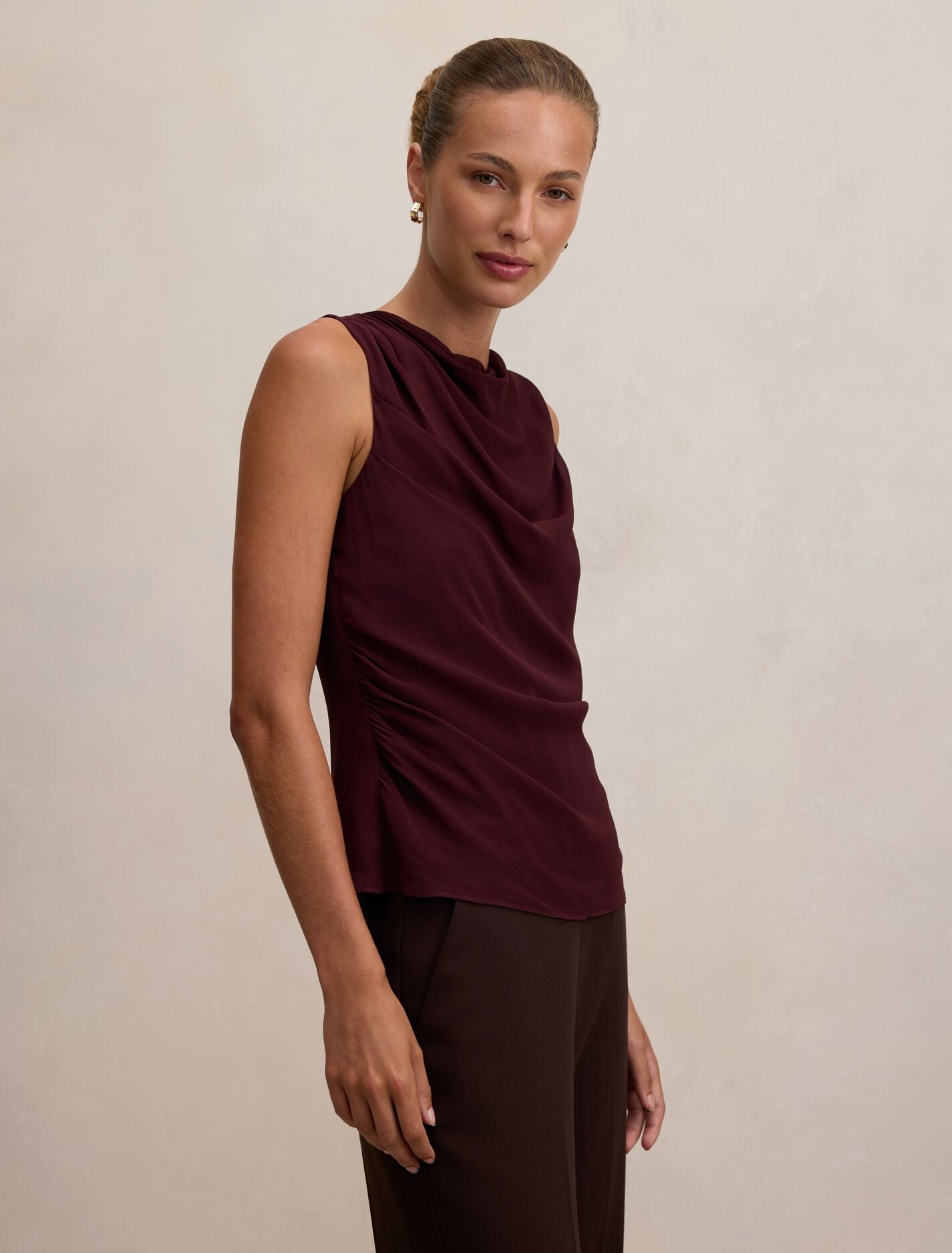 Tiffany Draped Sleeveless Top Forever New