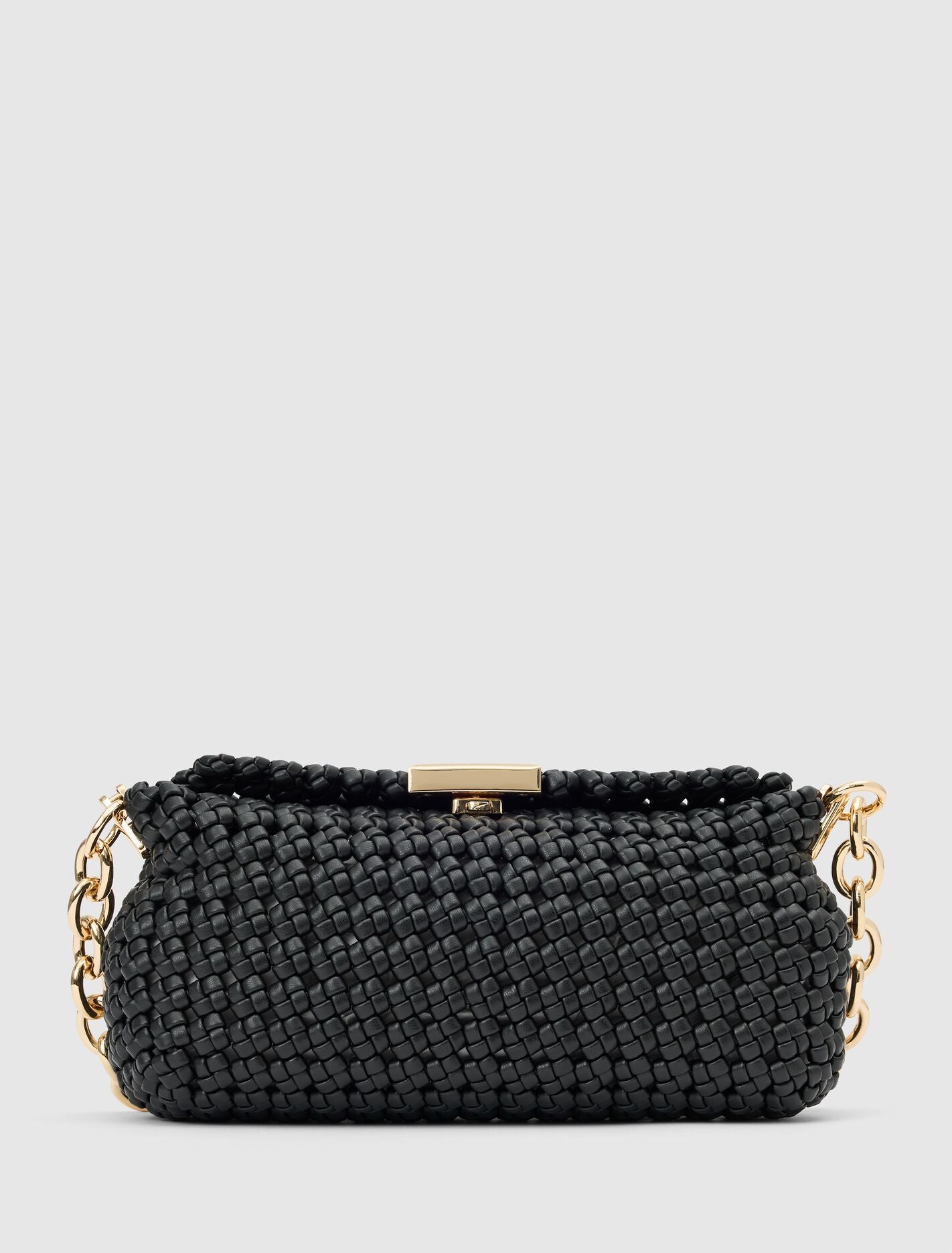 Teagan Weave Chain Bag 0 Black Forever New