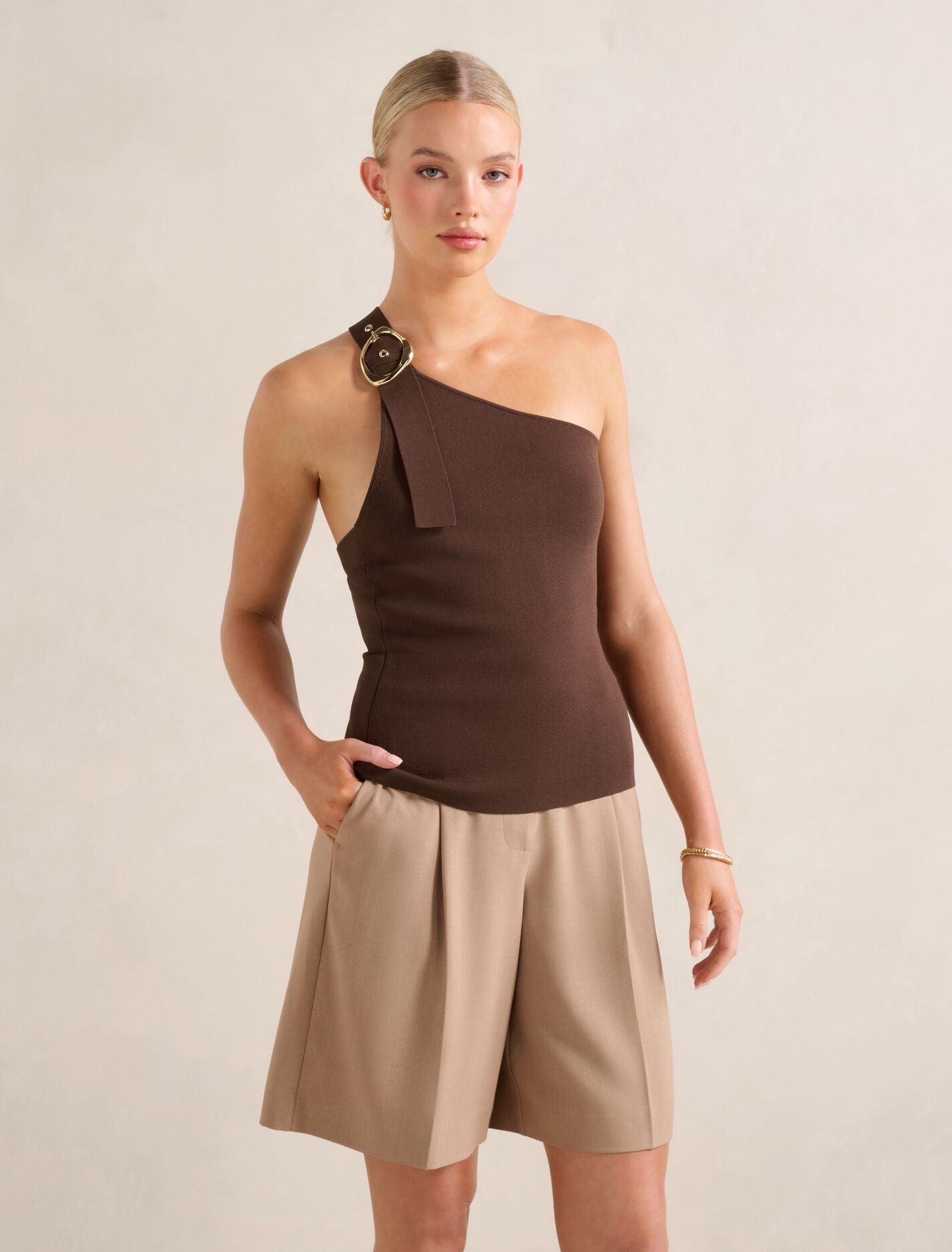 Monroe Asymmetric Knit Top