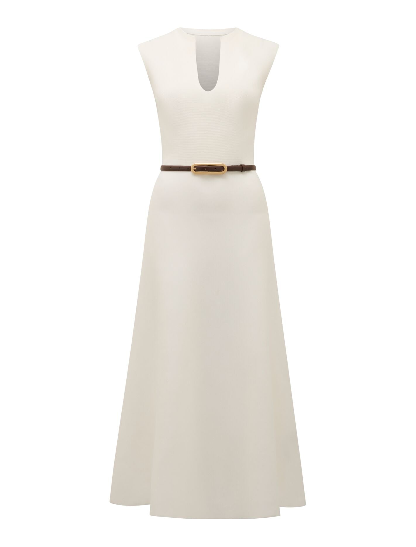 Celia Extended Shoulder Knit Midi Dress