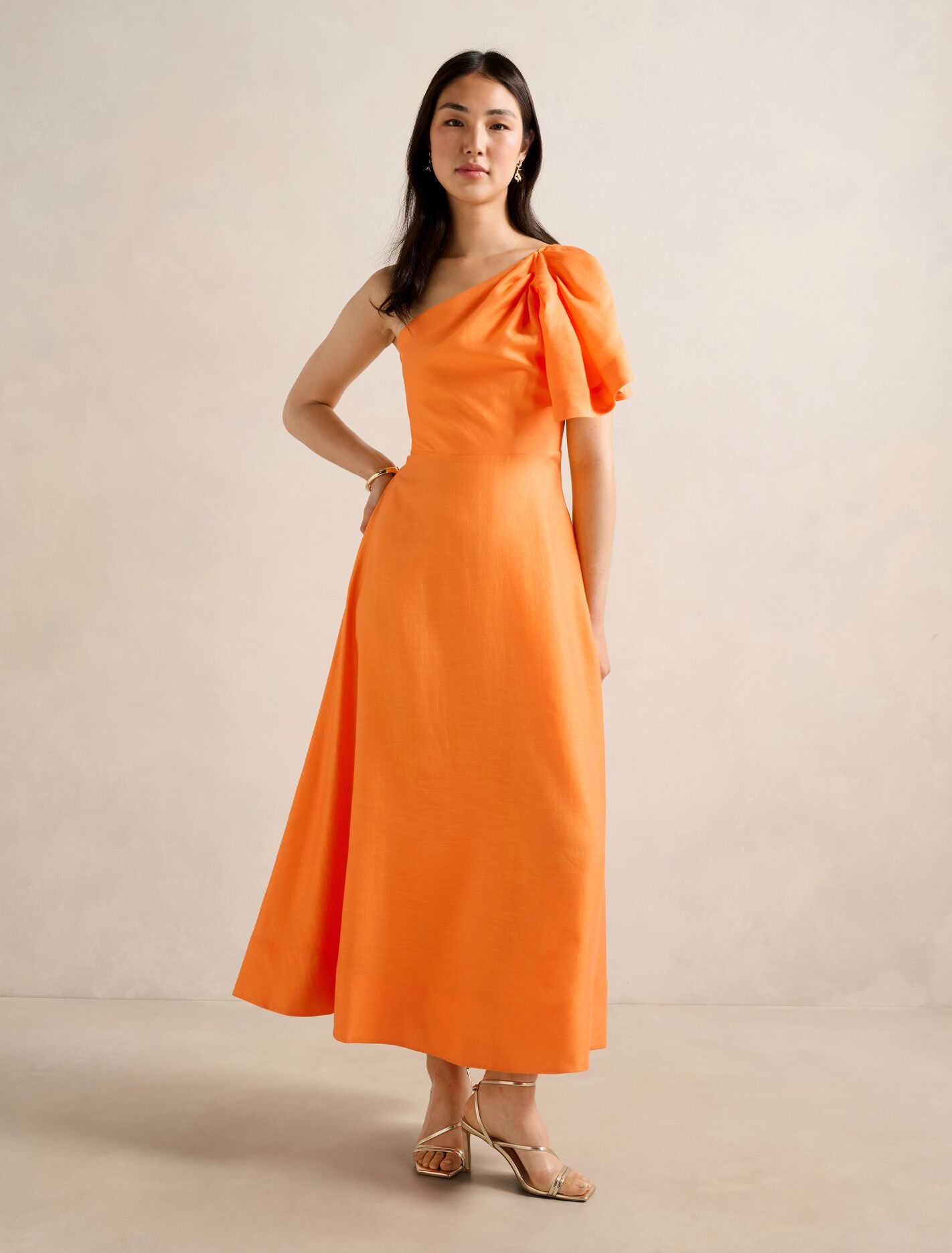 orange long sleeve dress Estrella Long Sleeve Knit Mini Dress