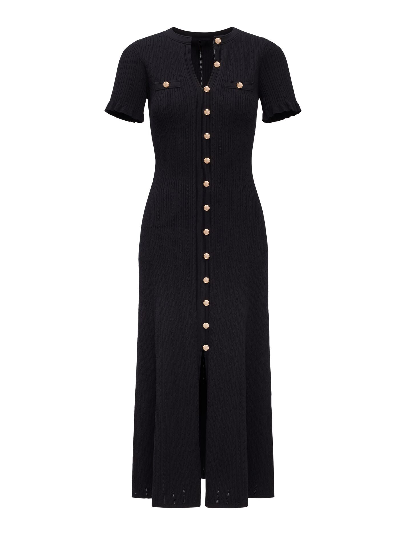 Violetta Stitch Interest Midi Dress Forever New