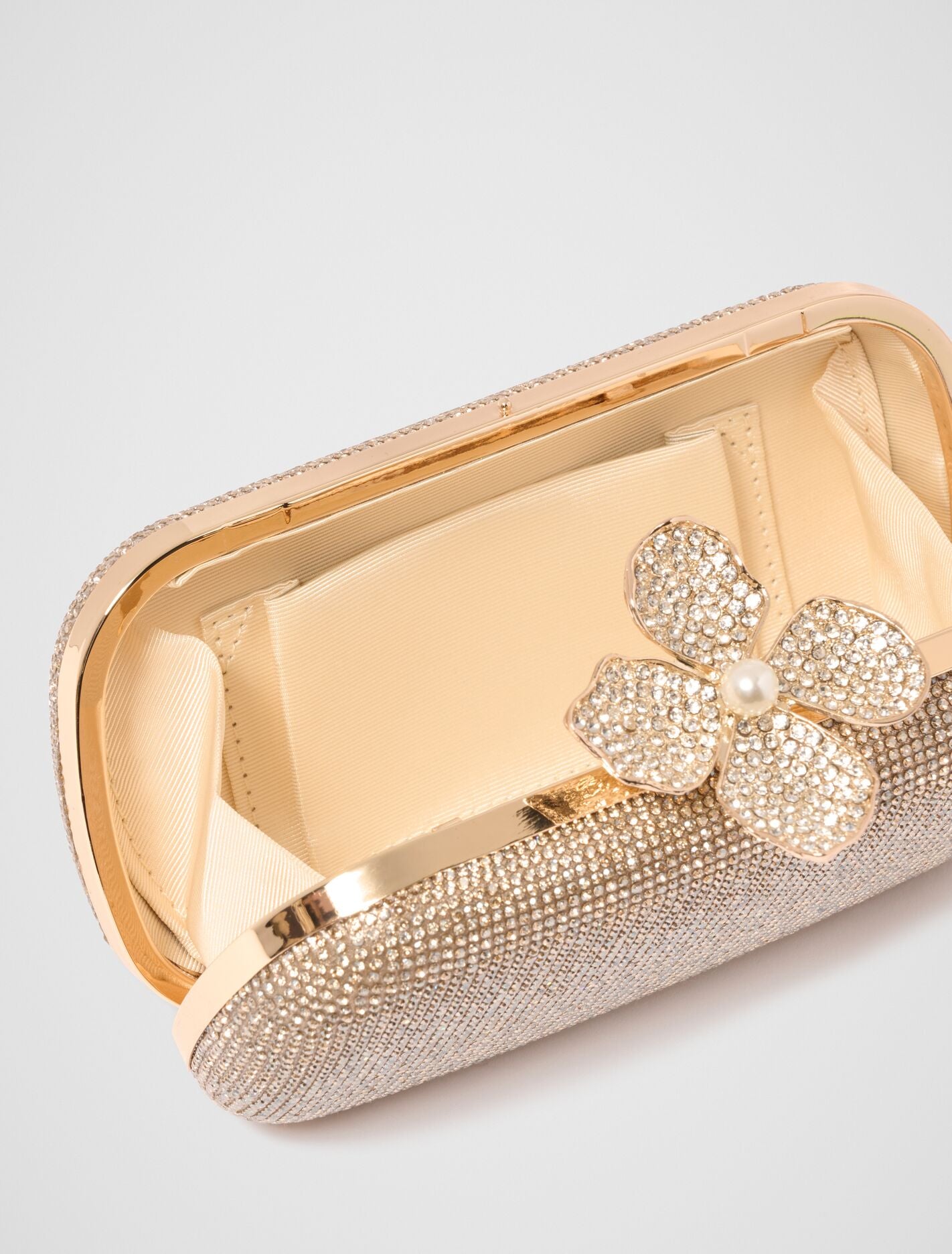 Callie Flower Clasp Jewel Hardcase Clutch Forever New