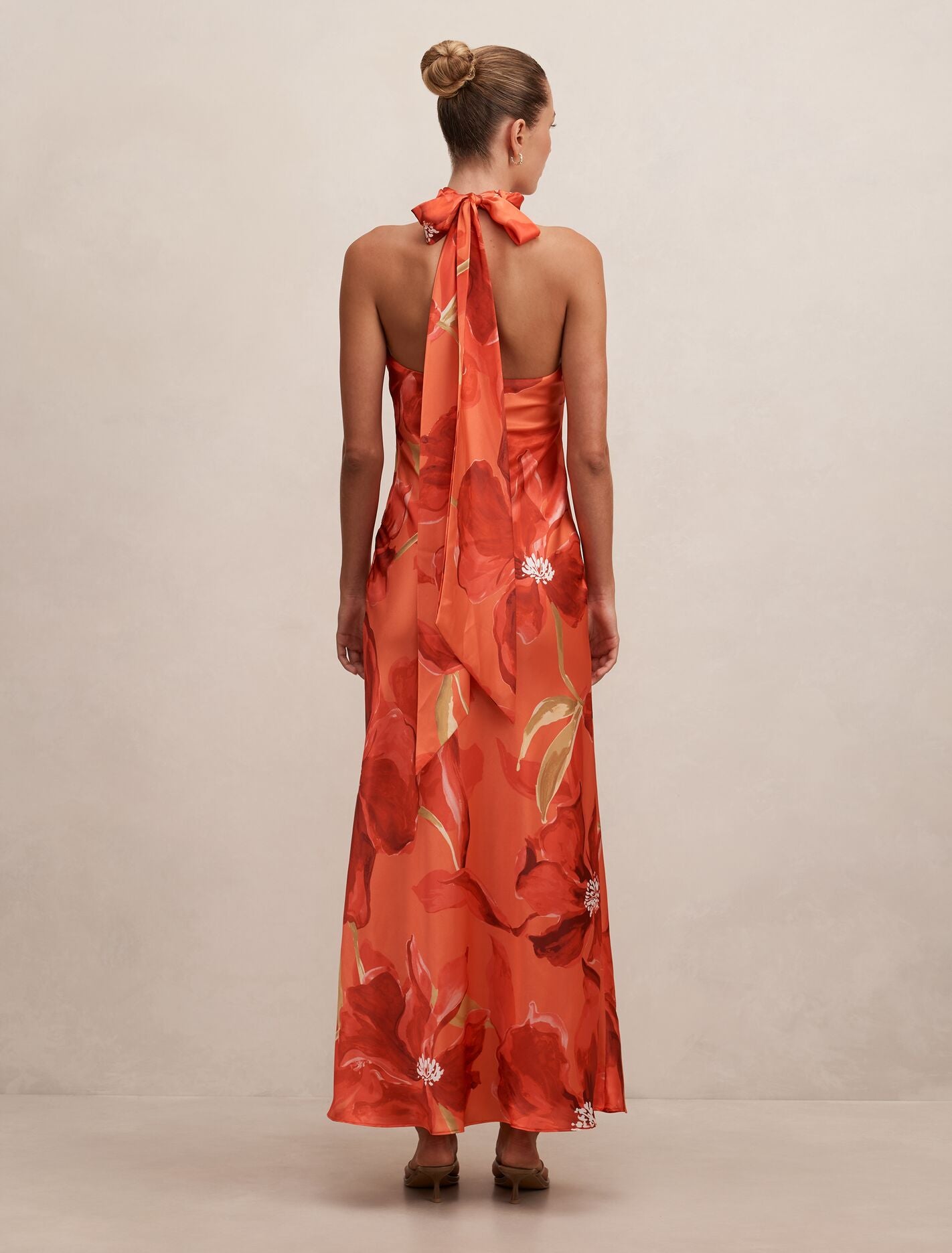 Clementine High Neck Satin Maxi Dress Forever New