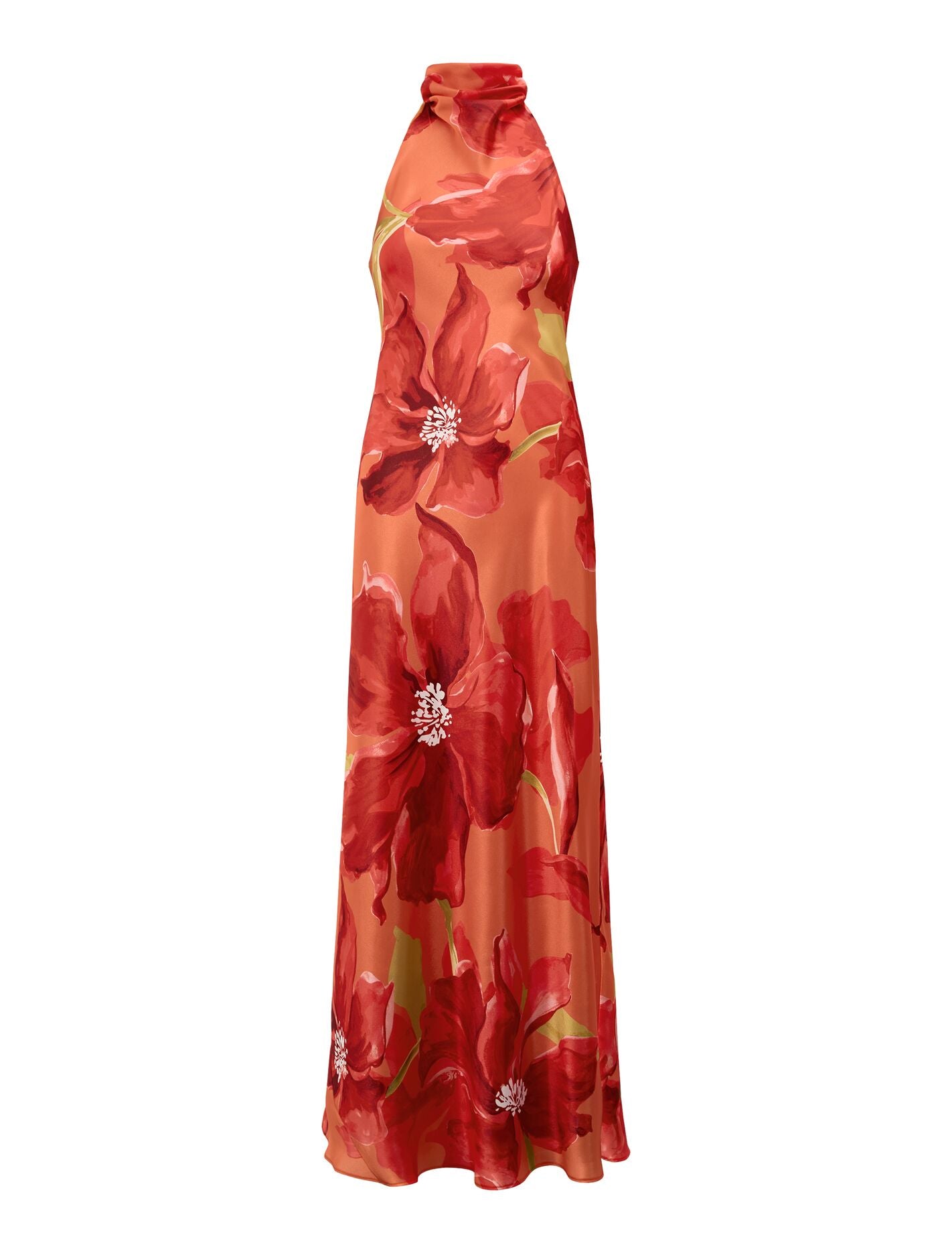Clementine High Neck Satin Maxi Dress Forever New