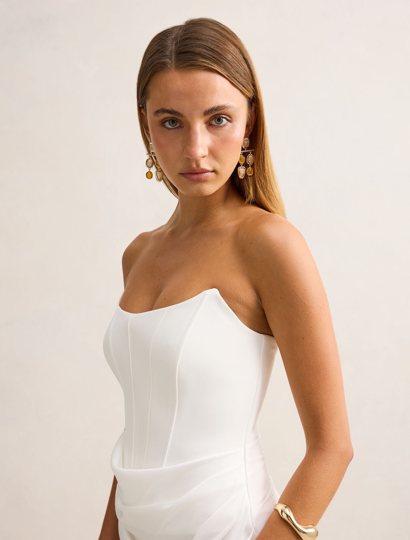 Isra Drape Strapless Maxi Dress Forever New