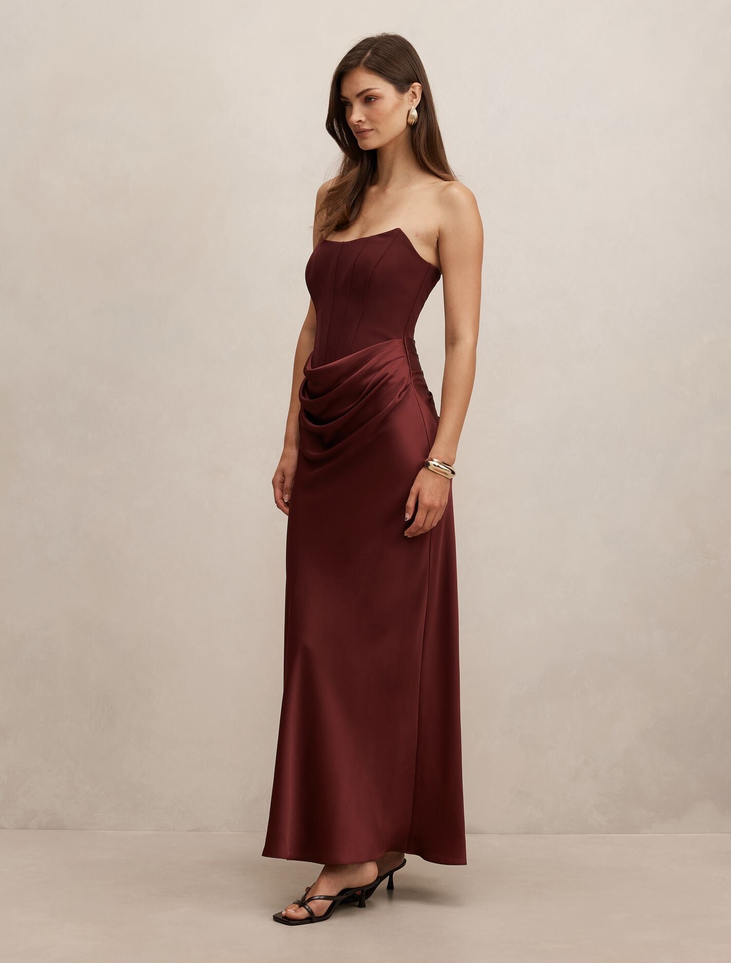 Isra Drape Strapless Maxi Dress Forever New