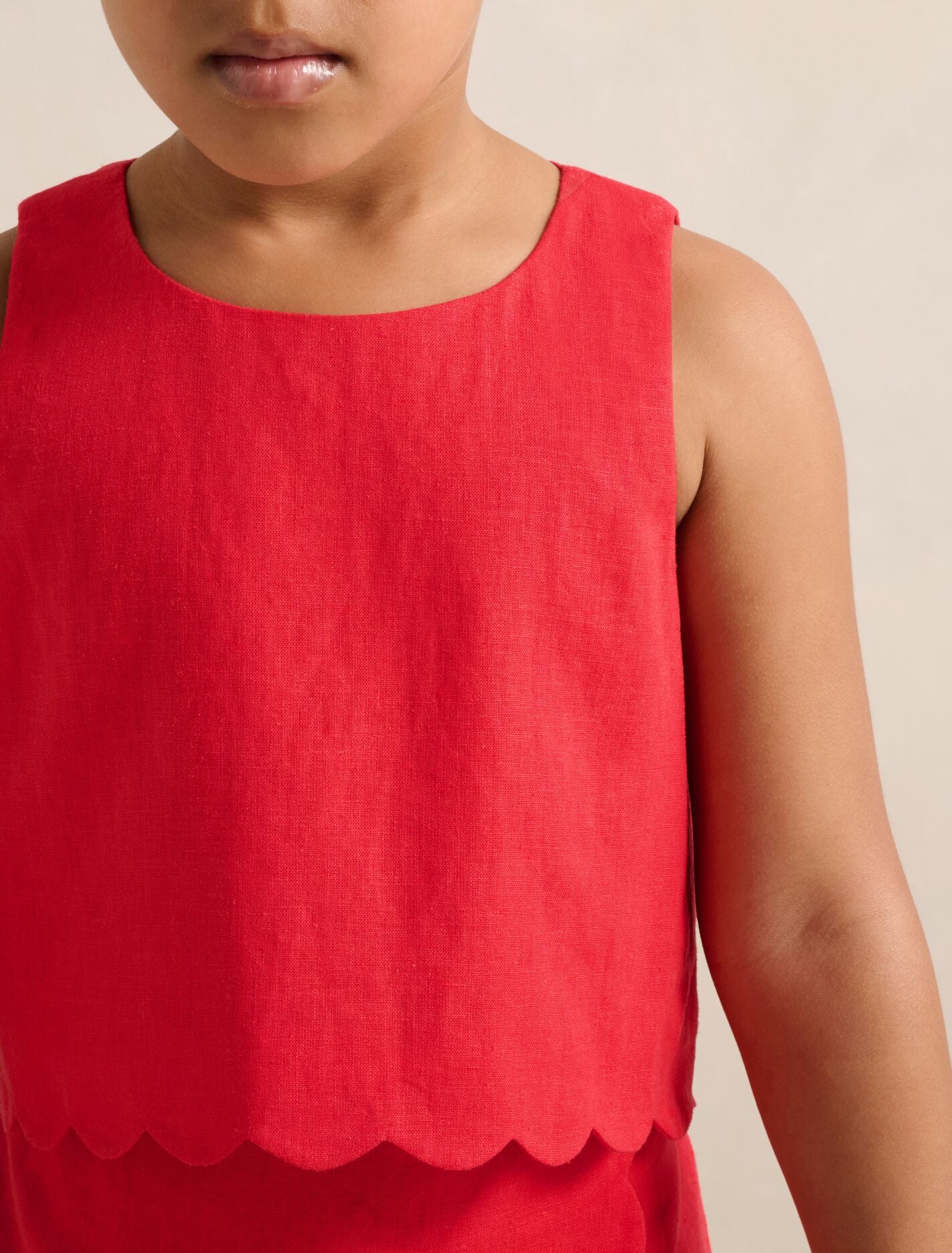 Molly Girls Scalloped Shift Top Forever New