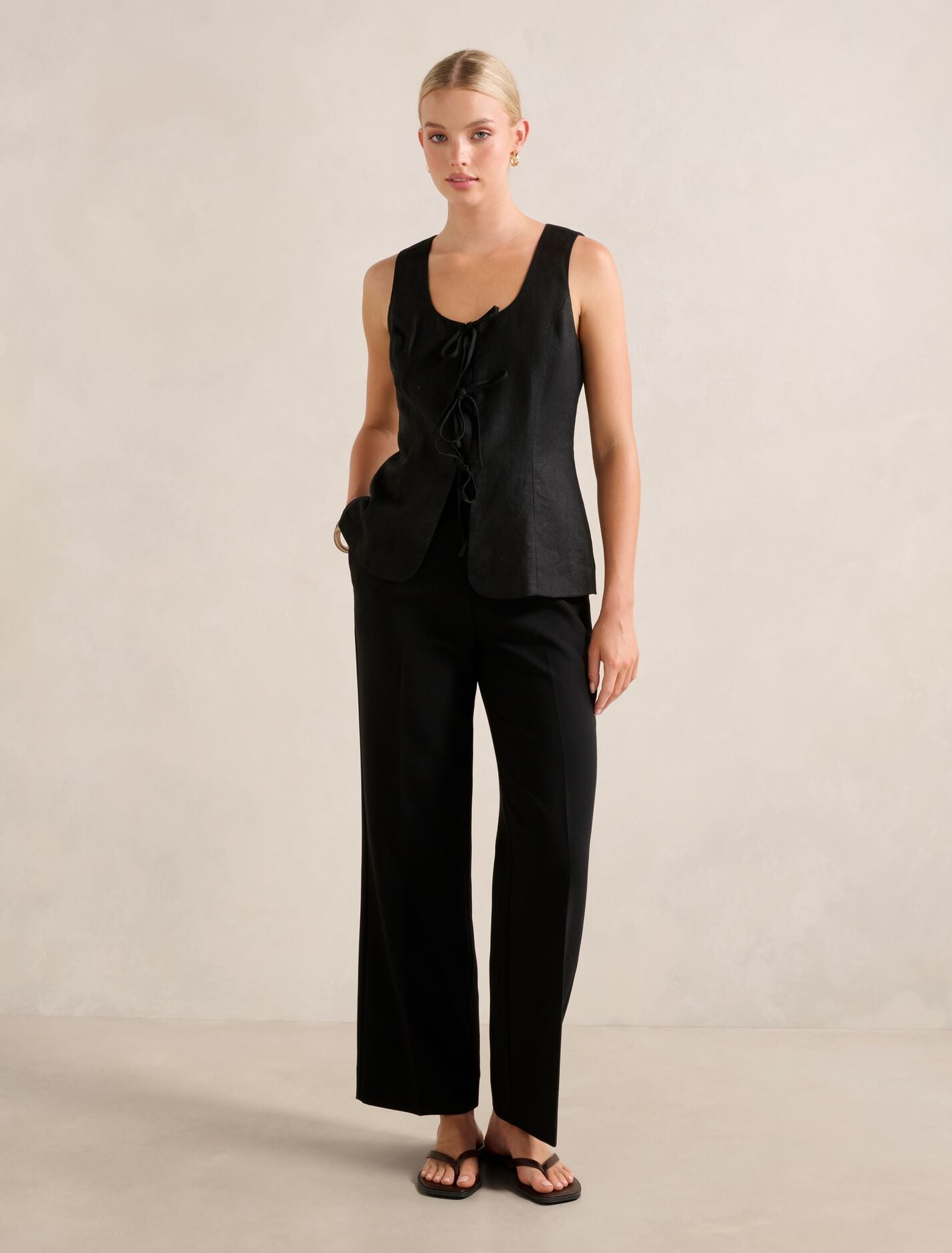 Tia Tie Front Waistcoat