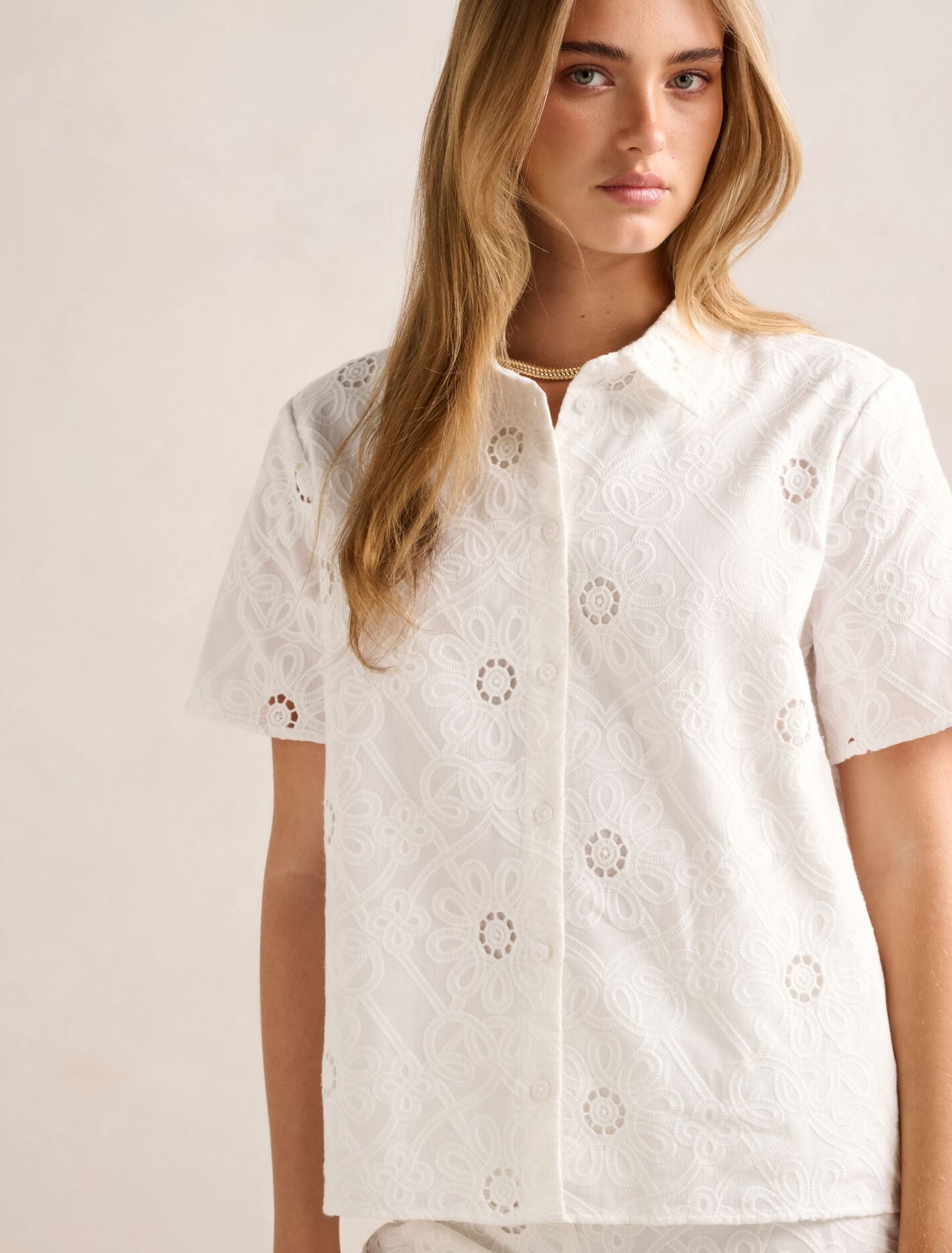 Bridie Embroidery Shirt Forever New