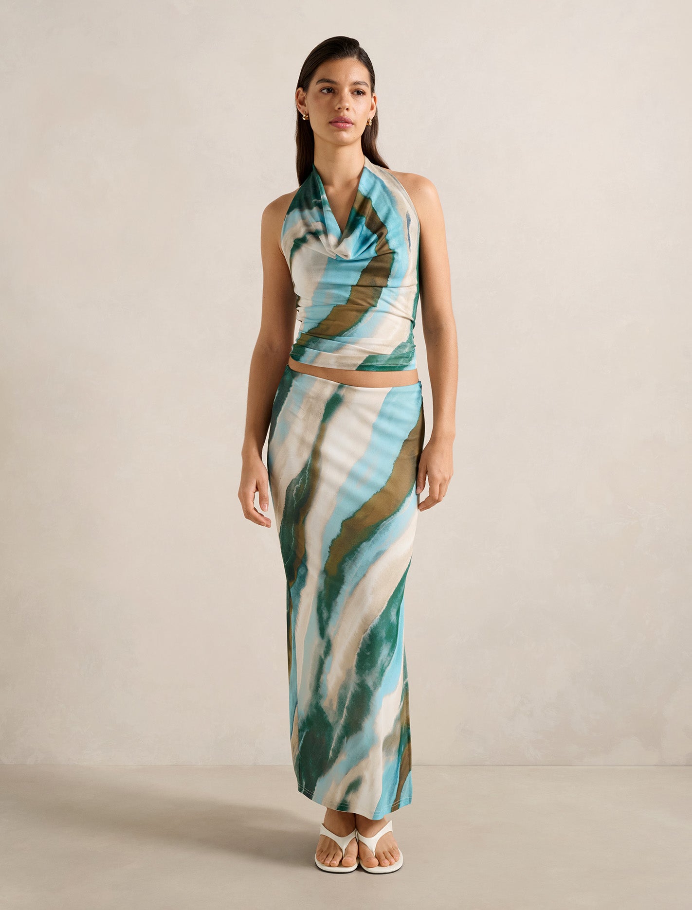 Della Cowl Halter Top