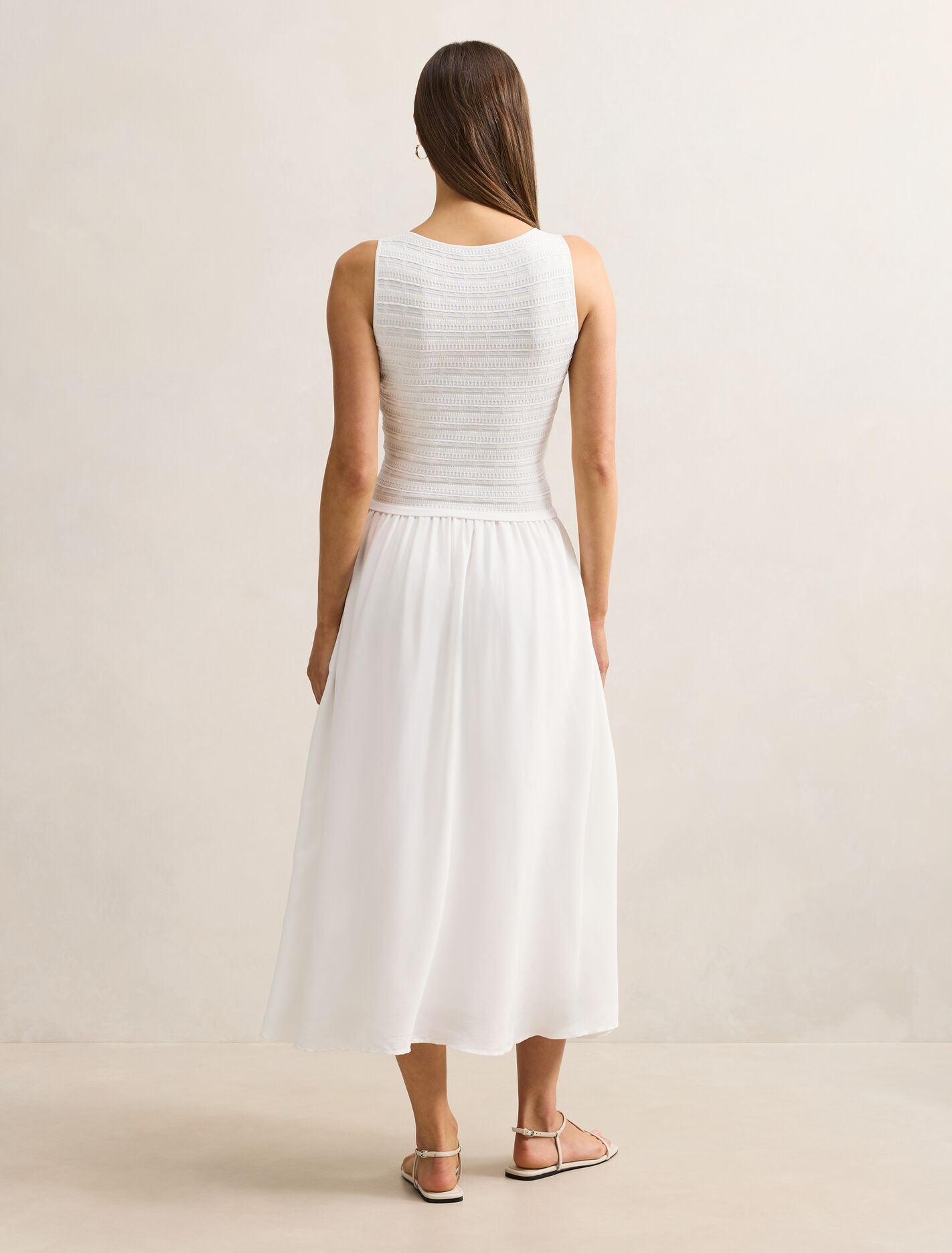 Indy Woven Mixed Midi Dress Forever New