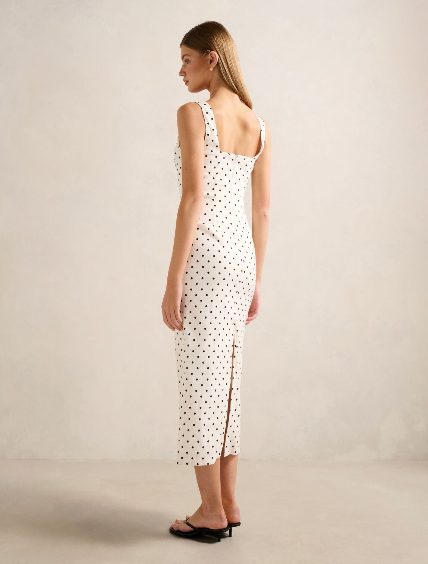 Jana Stretch Linen Midi Dress