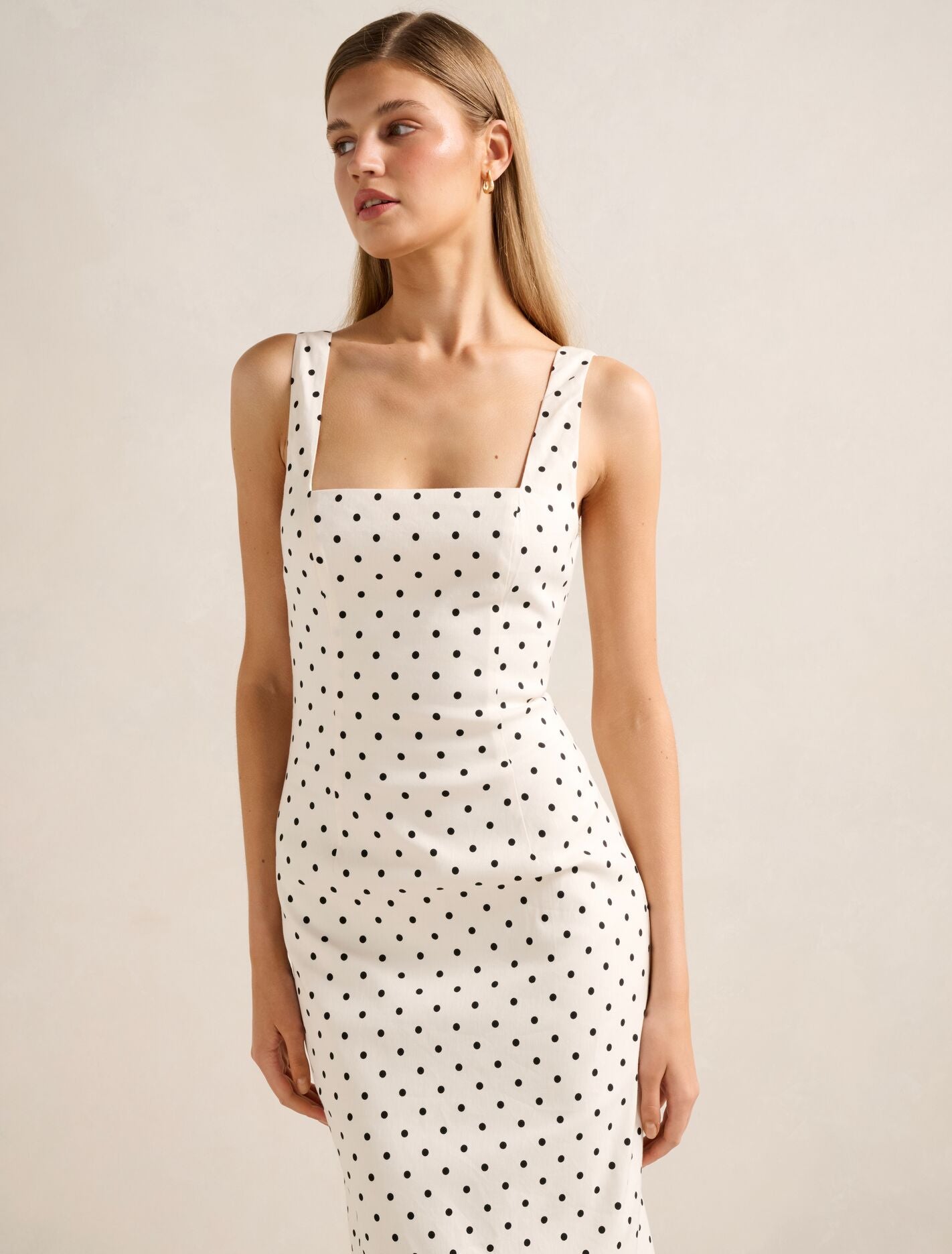 Jana Stretch Linen Midi Dress