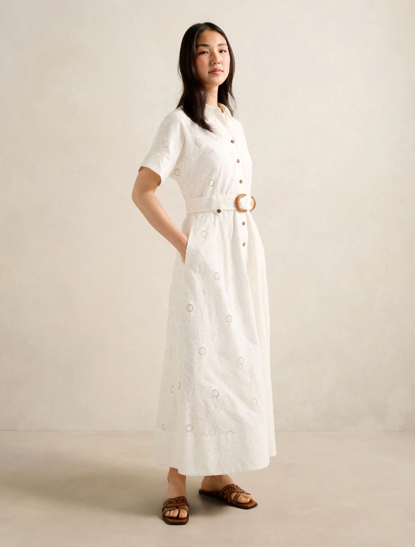 Valeria Broderie Midi Dress Forever New