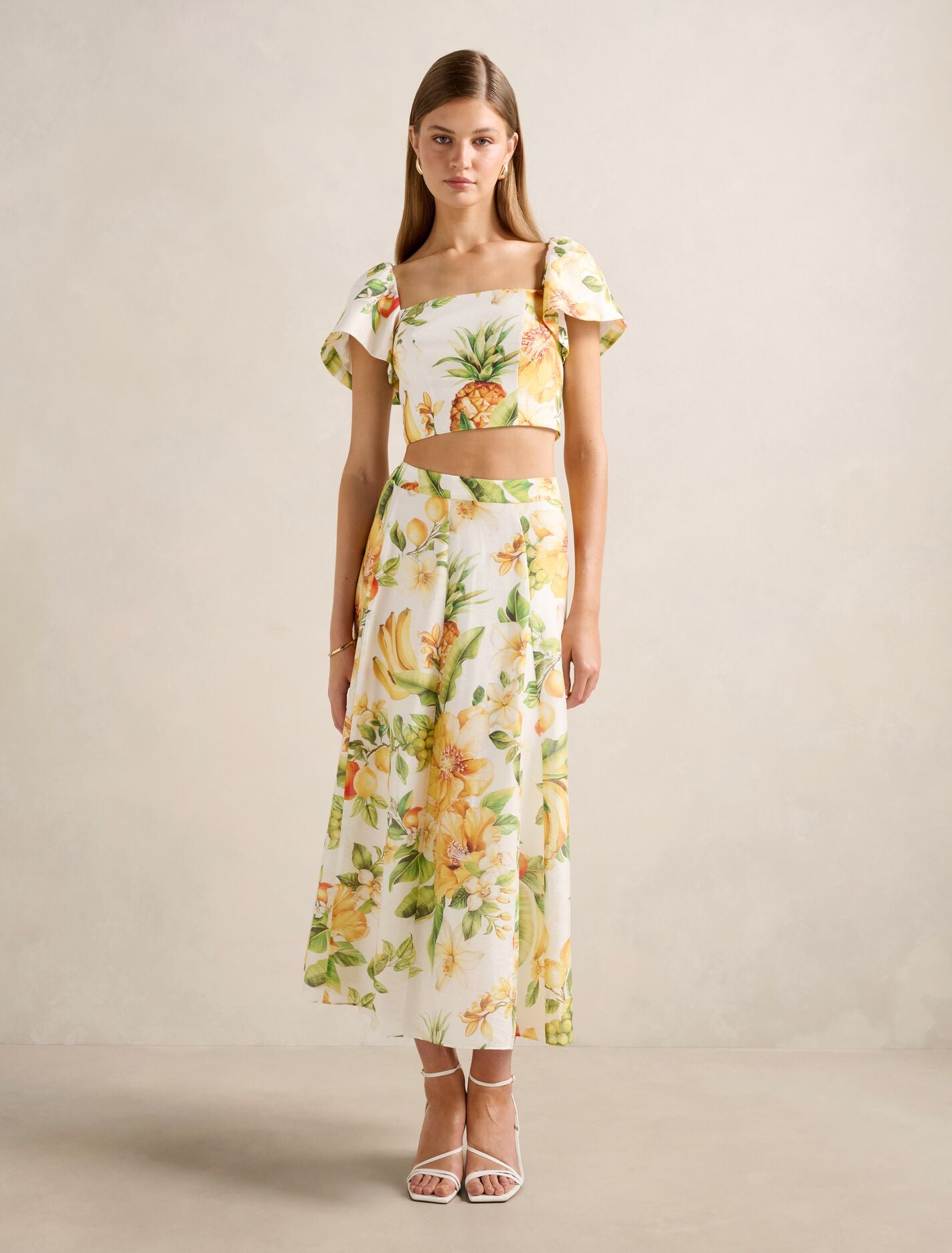 Jane Printed Cropped Top Forever New