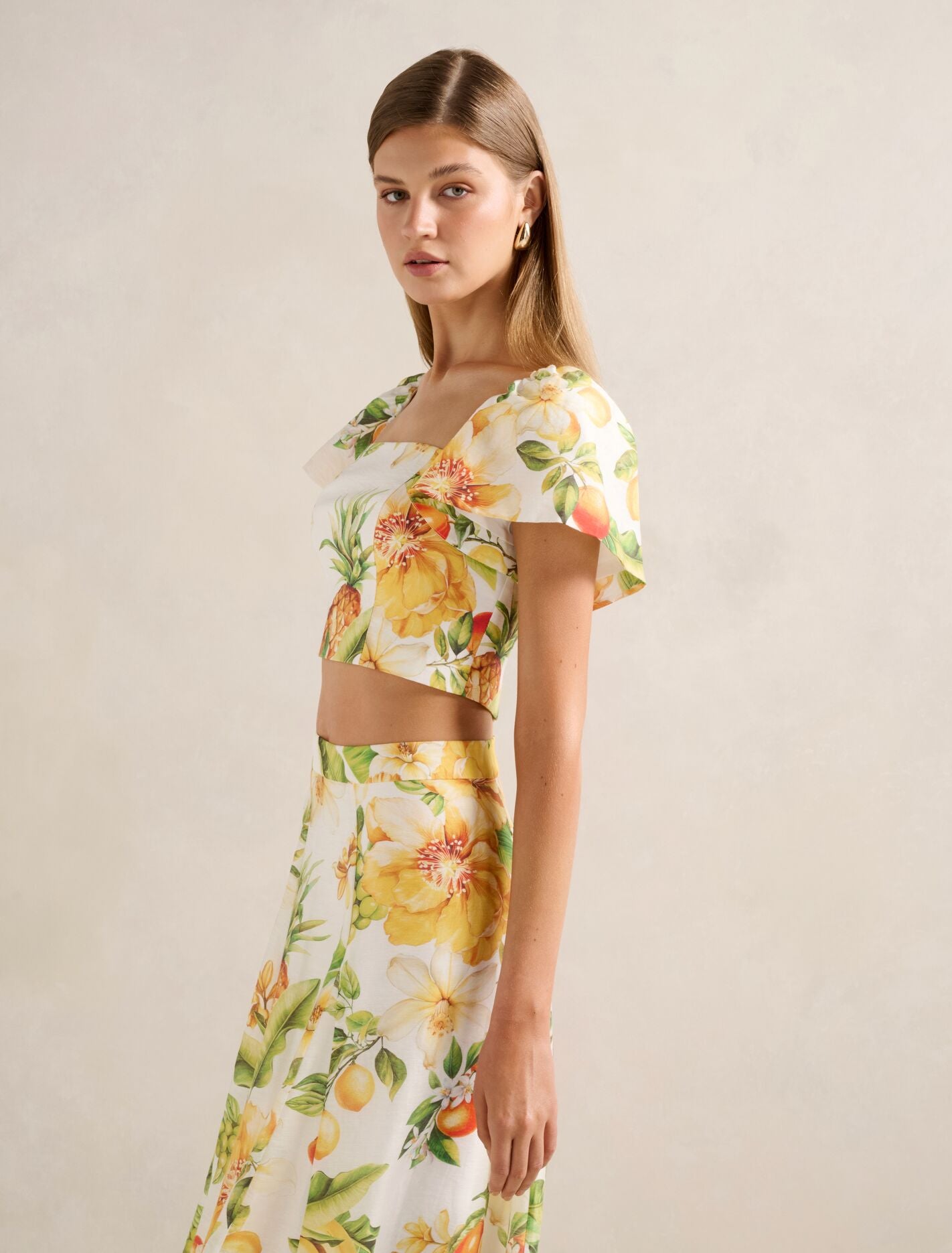 Jane Printed Cropped Top Forever New