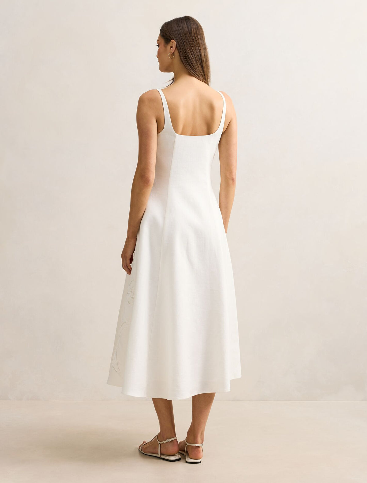 Carla Embroidery Sequin Midi Dress Forever New