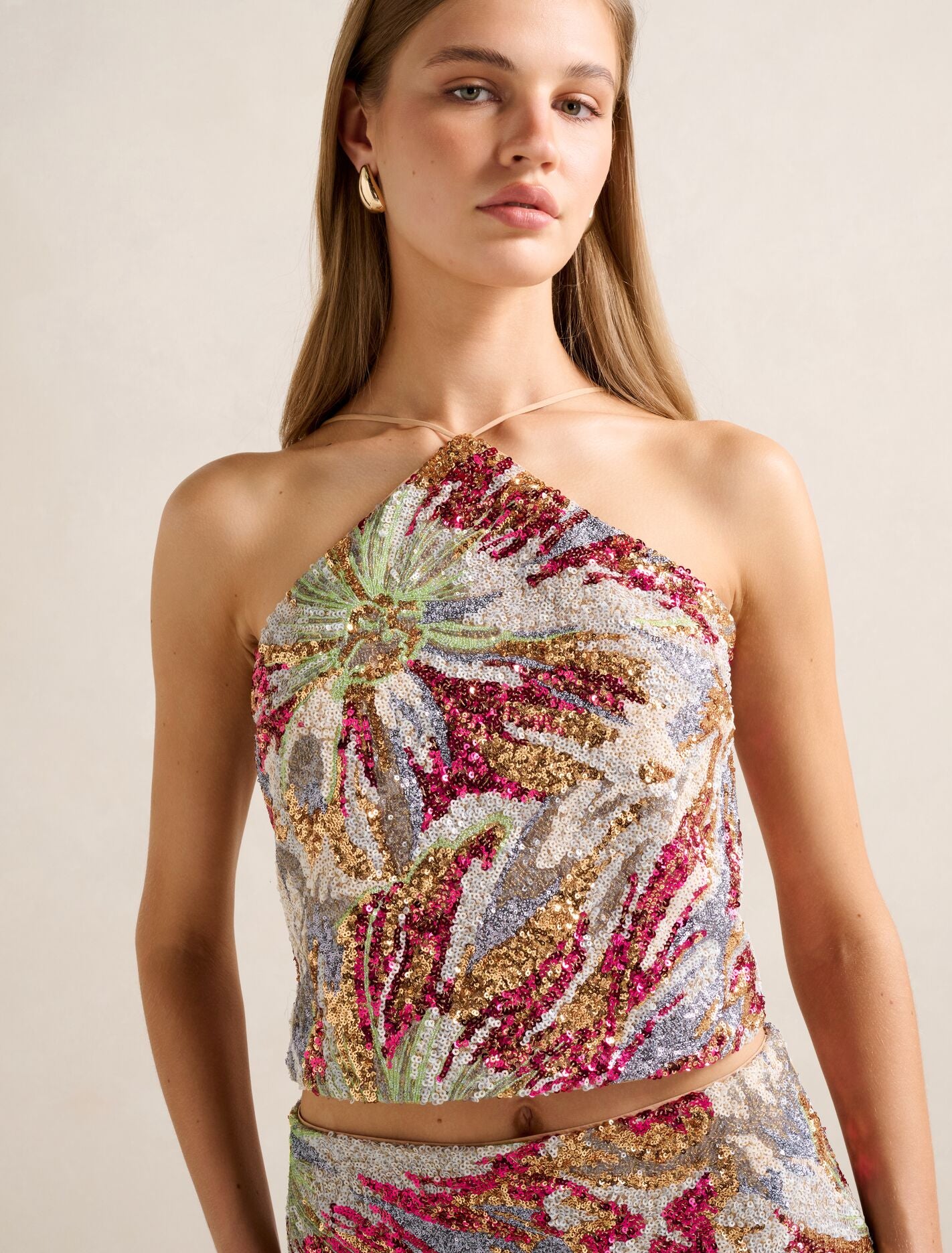 Ariana Sequin Halter Top Forever New