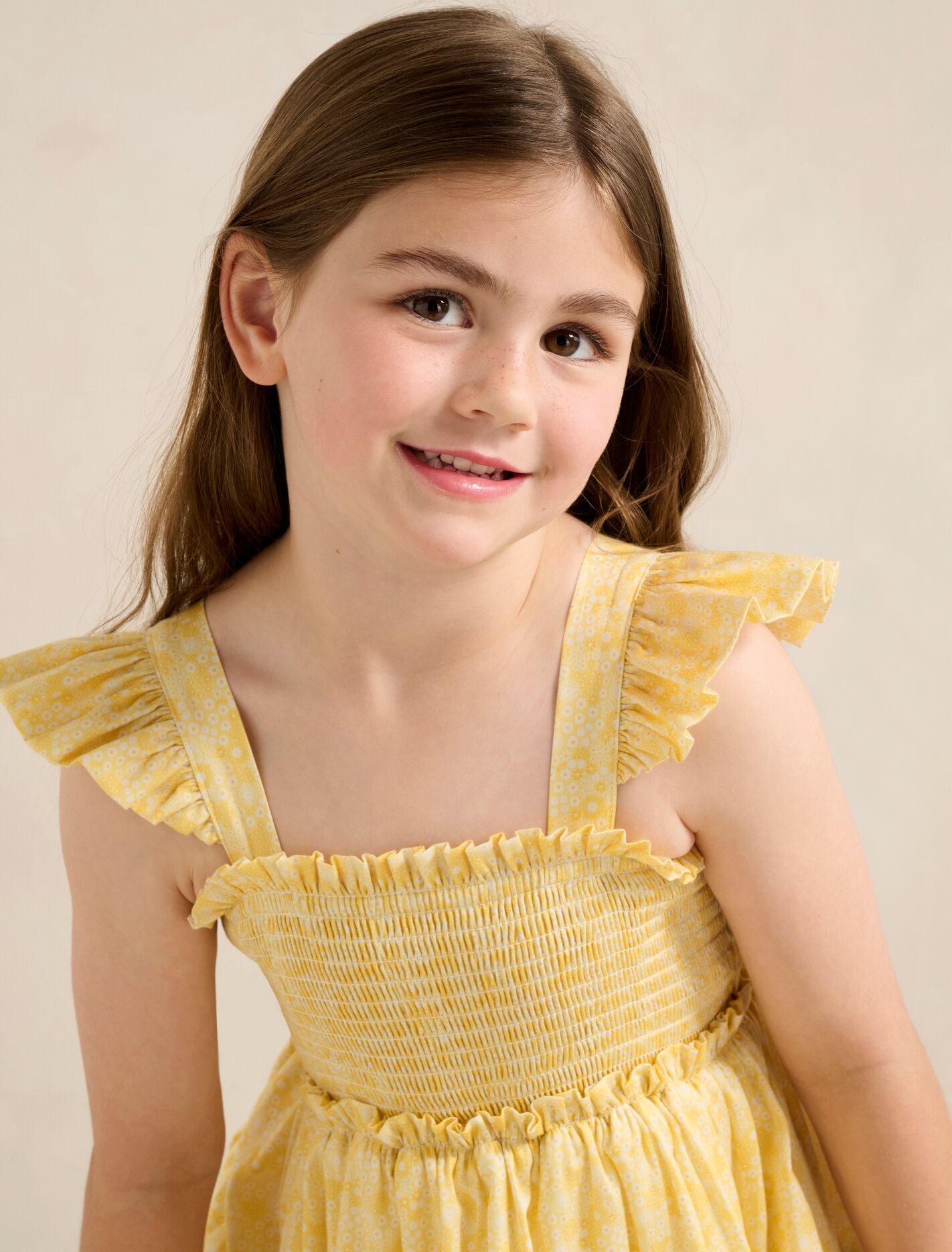 Amelia Girls Shirred Midi Dress Forever New