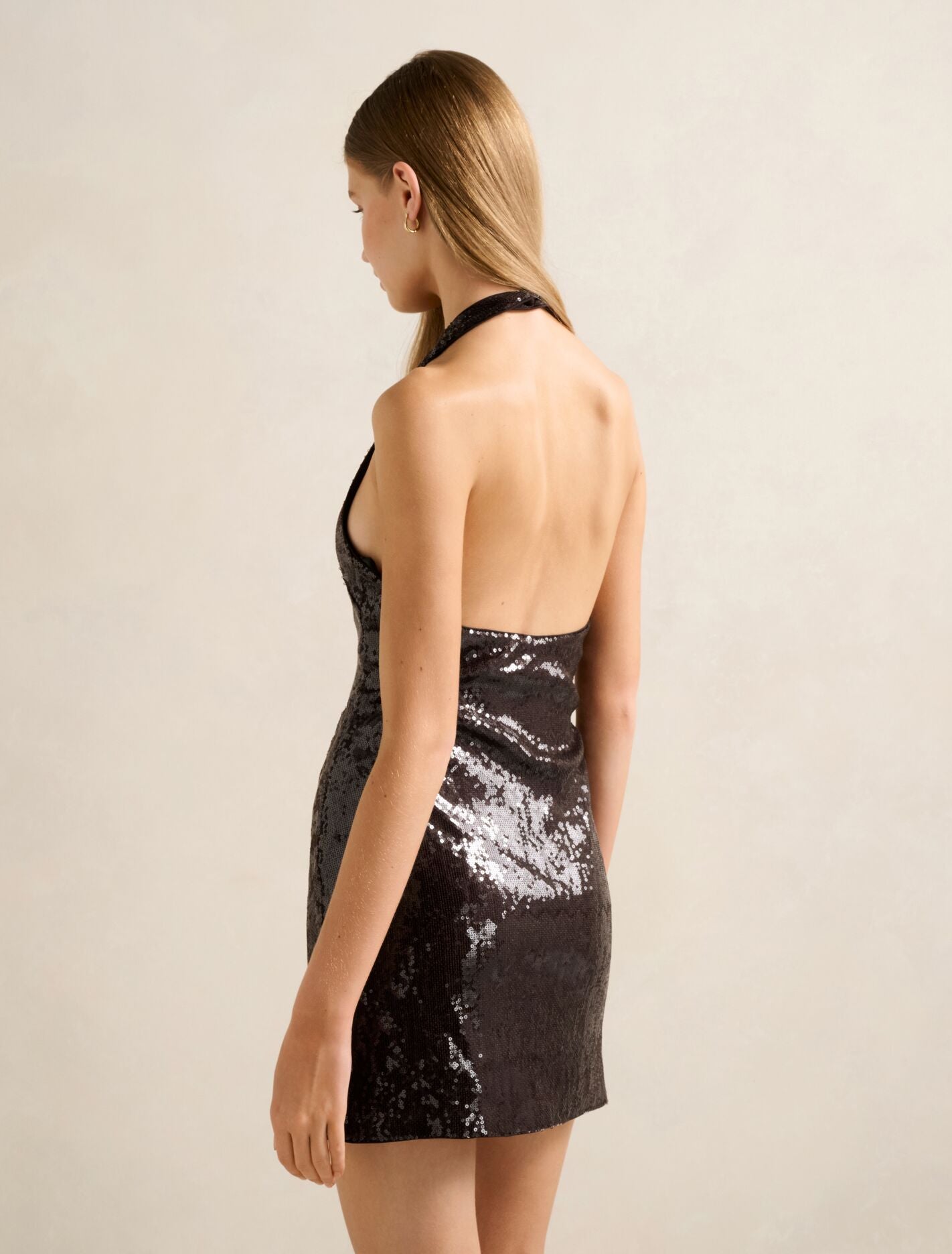 Tate Sequin Halter Mini Dress
