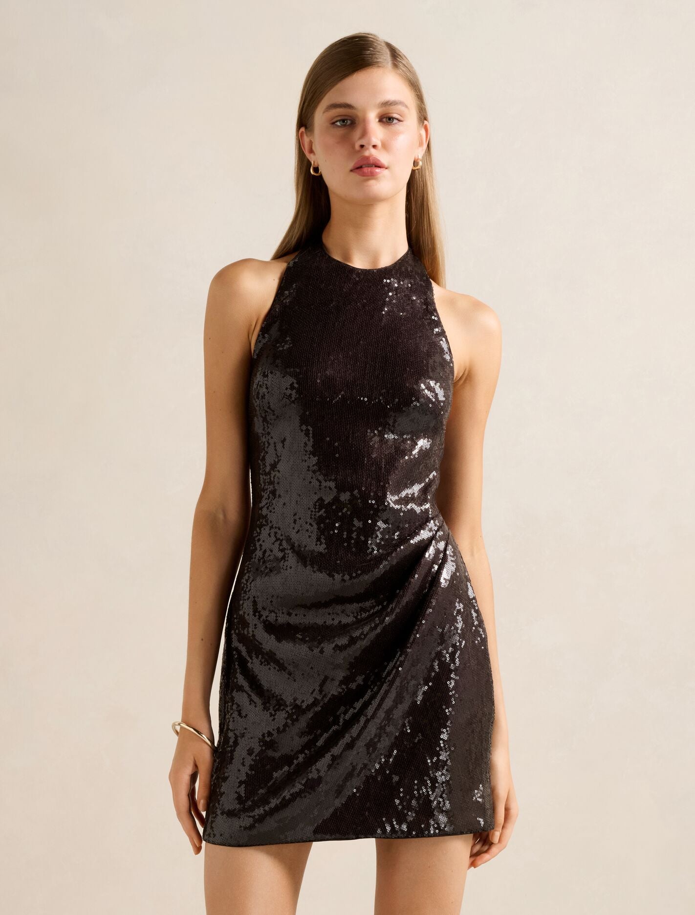 Tate Sequin Halter Mini Dress